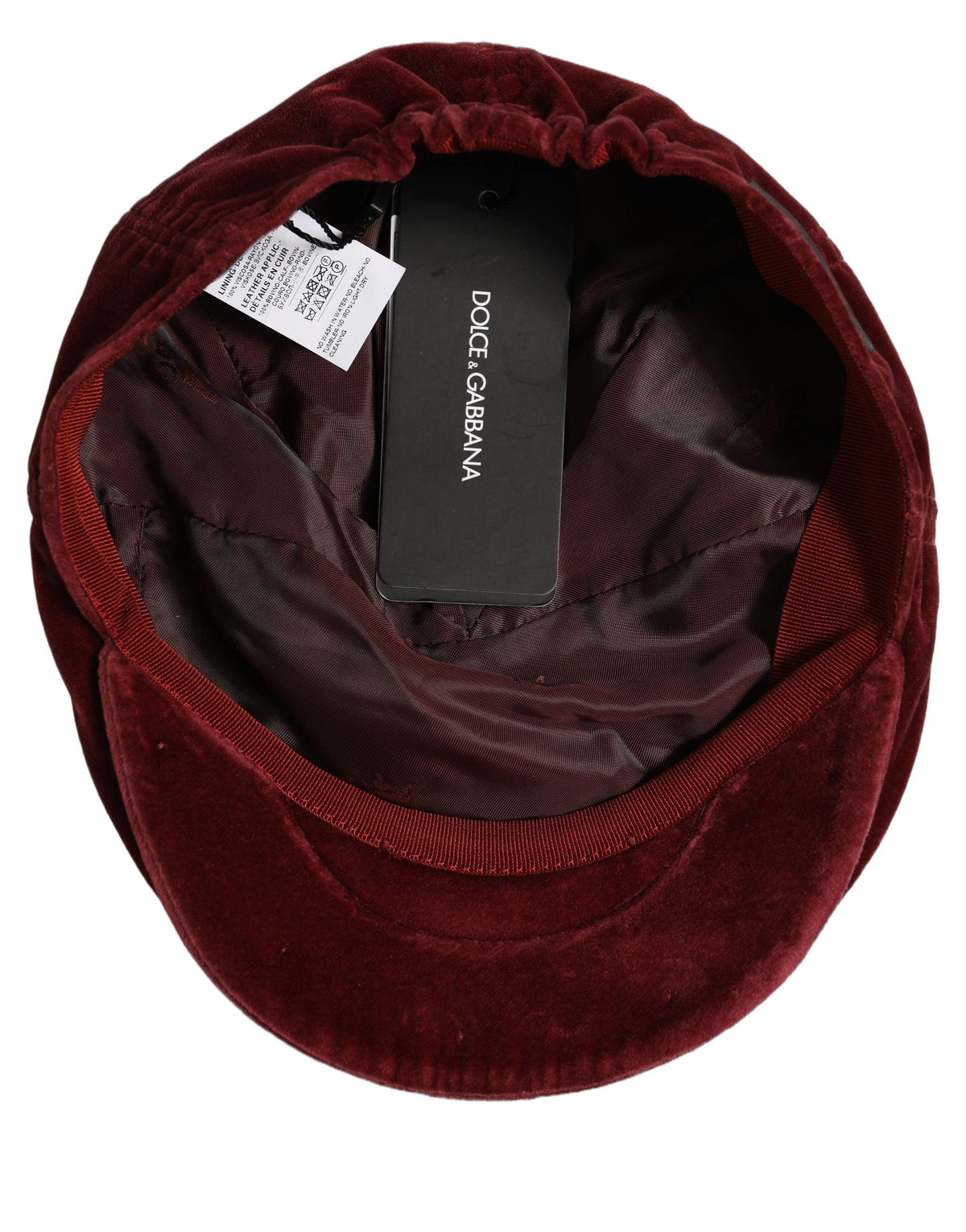 Men Dark Red Cotton Newsboy Capello Cabbie Hat