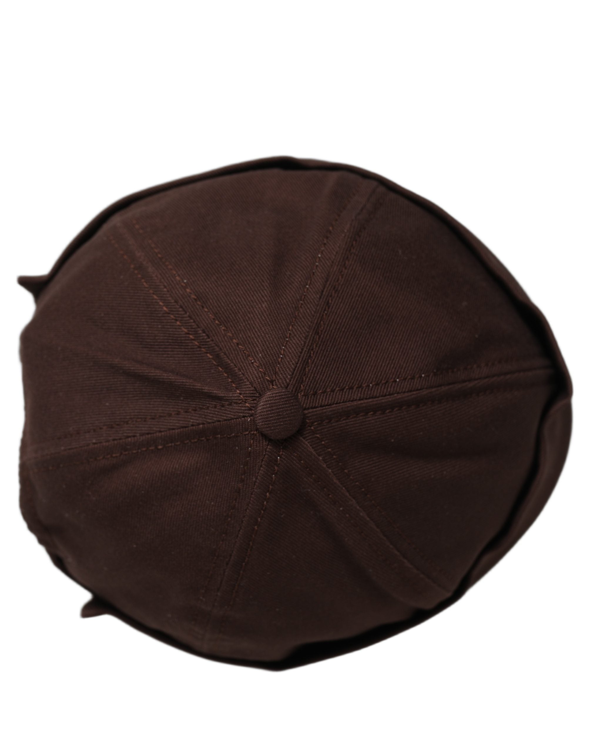 Men Brown Cotton Docker Capello Brimless Hat