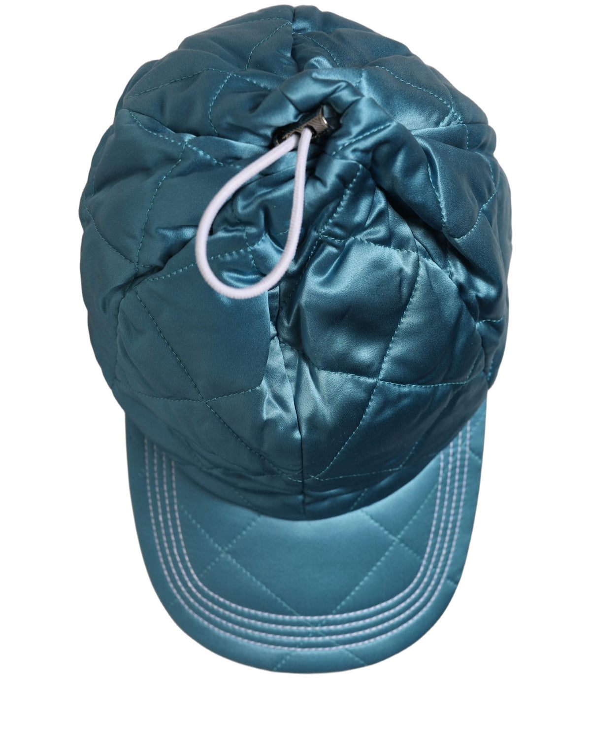 Men Teal Polyester Quilted Baseball Cap Hat