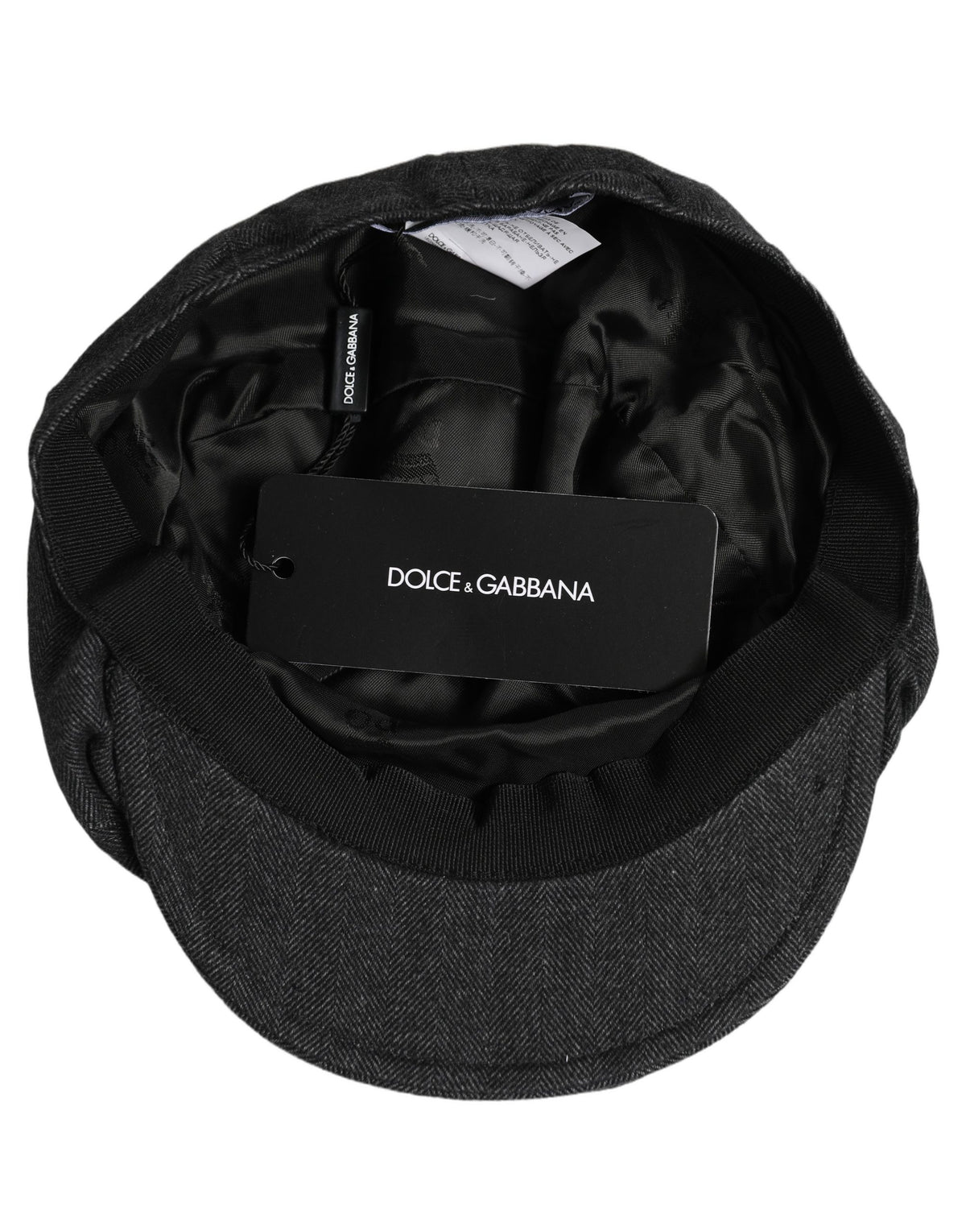Men Black Cotton Flat Cloth Newsboy Cap Hat