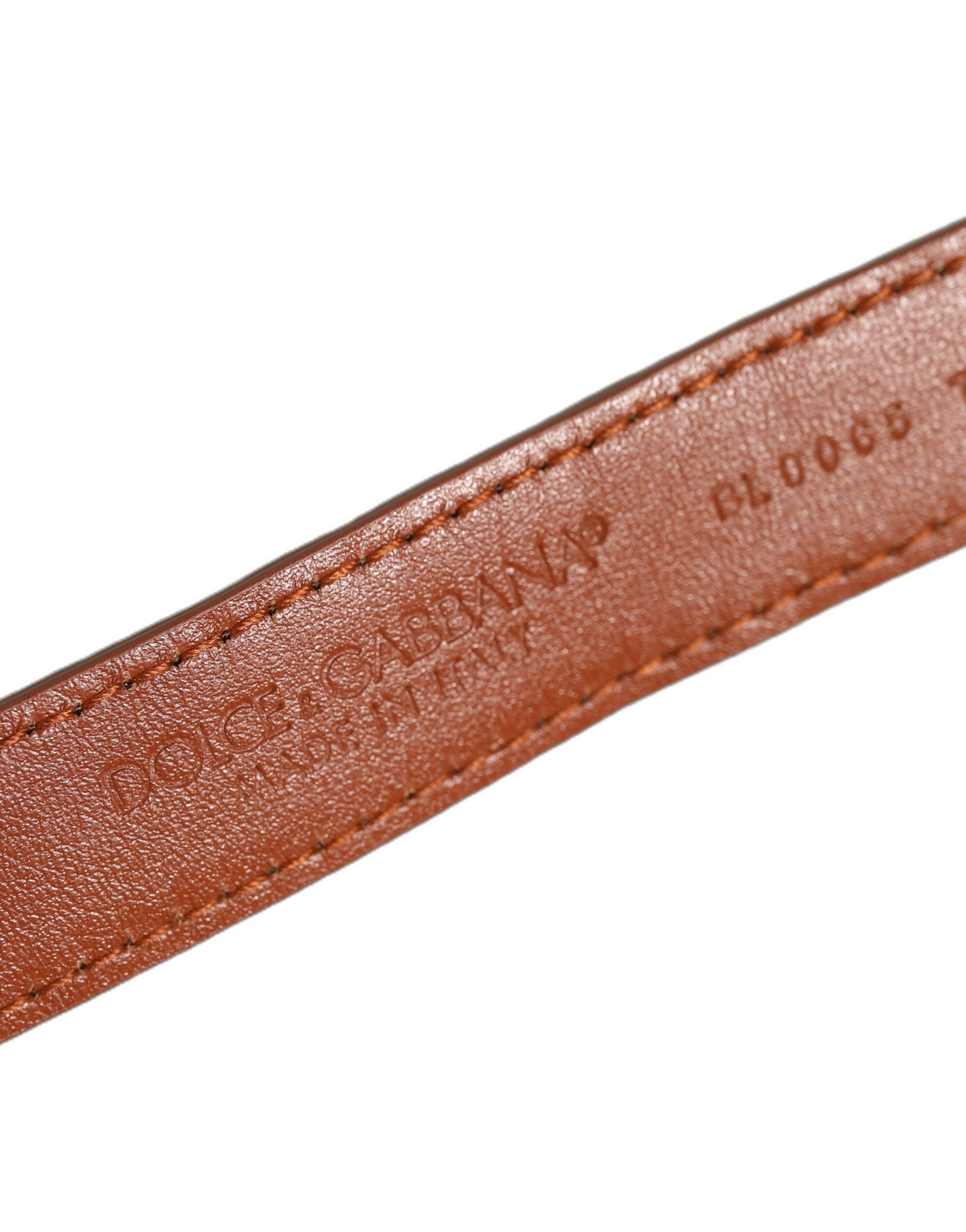 Brown Textured Leather Gold Buckle Belt Strap Bracelet