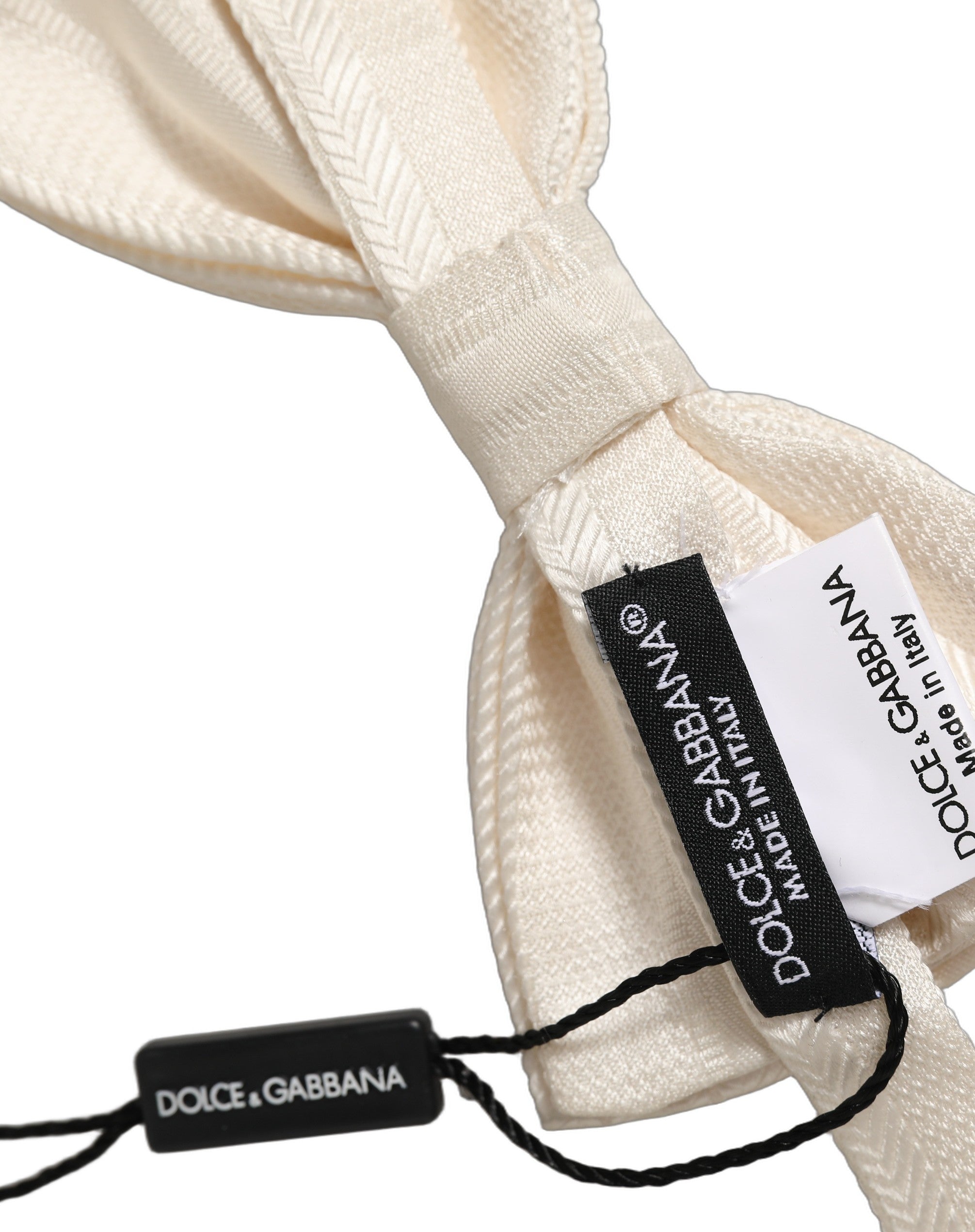 Men White 100% Silk Adjustable Neck Papillon Bow Tie