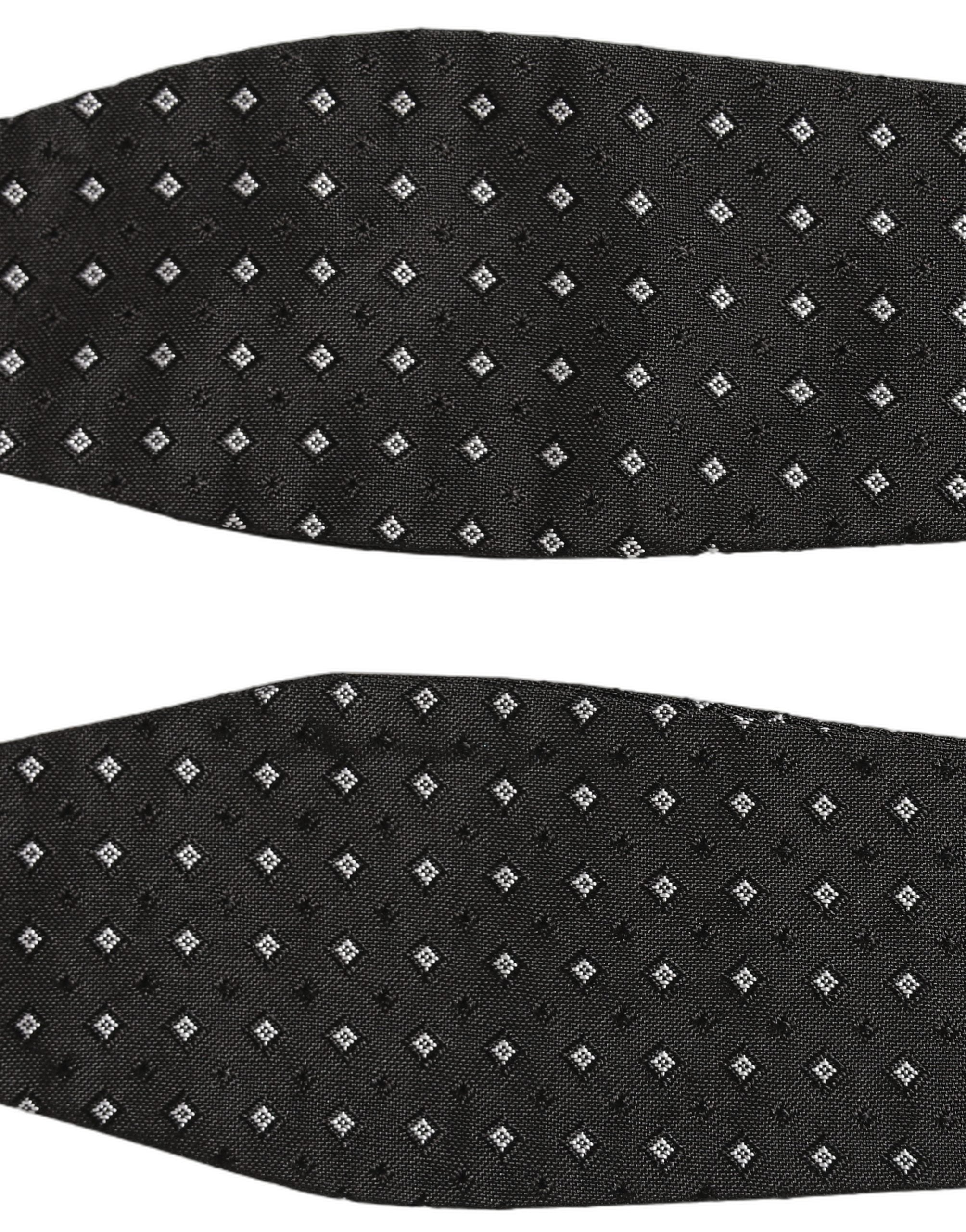 Dark Gray White Polka Dot Adjustable Neck Papillon Bow Tie