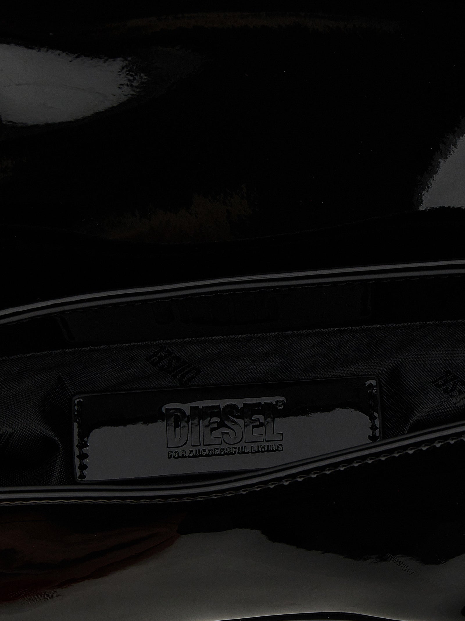 Black Polyethylene Shoulder Bag