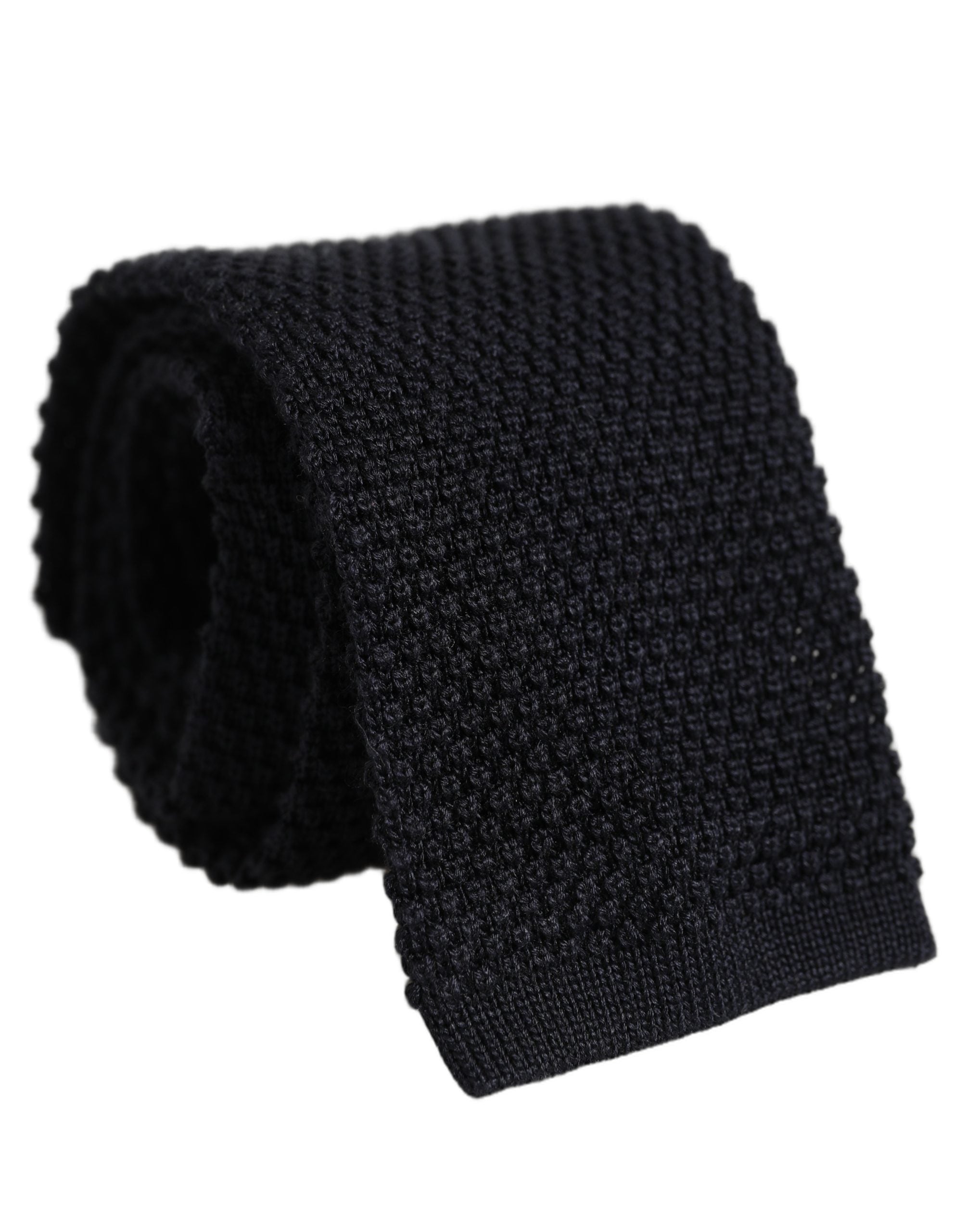 Men Dark Blue 100% Silk Adjustable Men Tied Necktie Tie