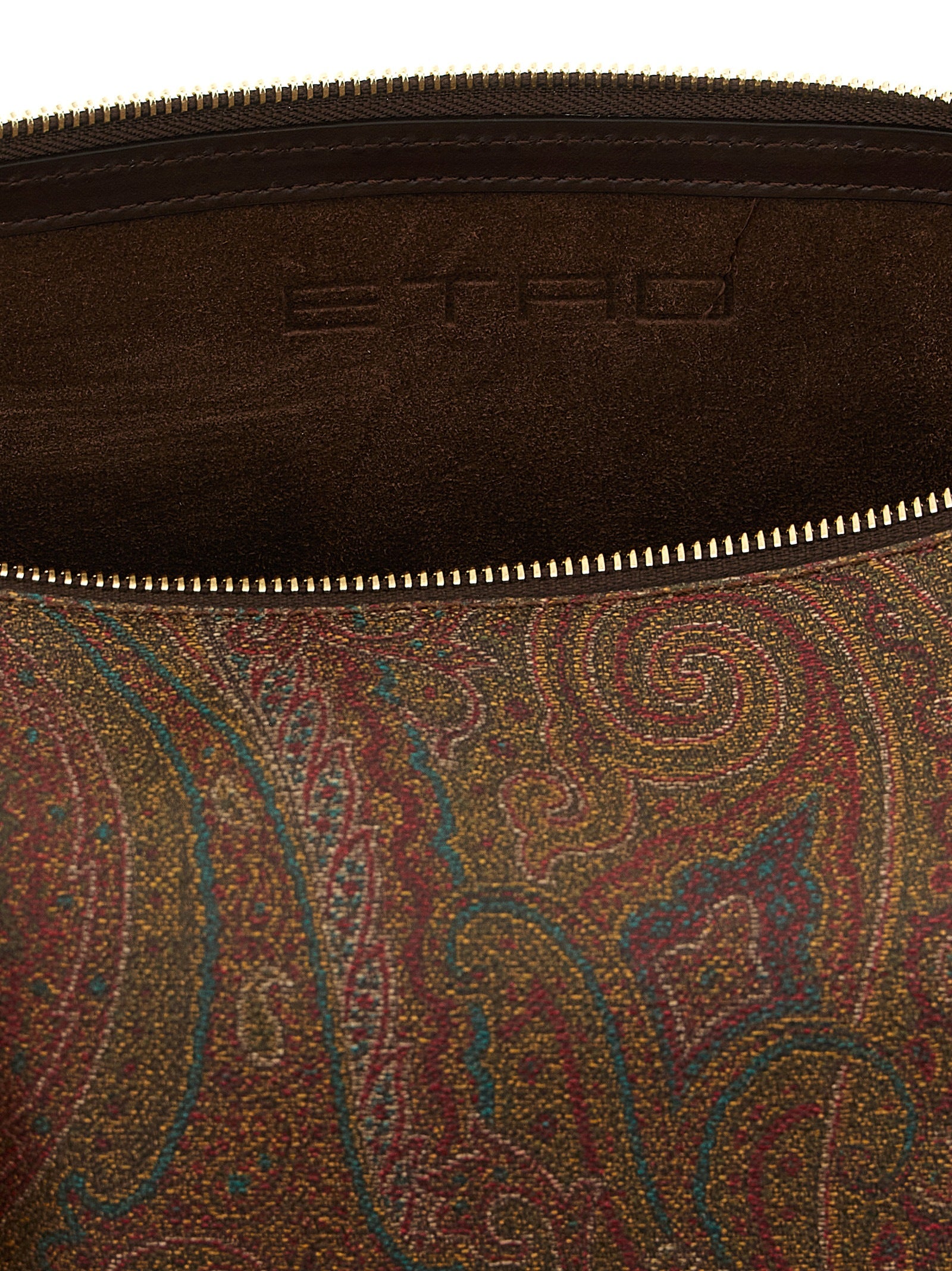 Brown Cotton Crossbody Bag