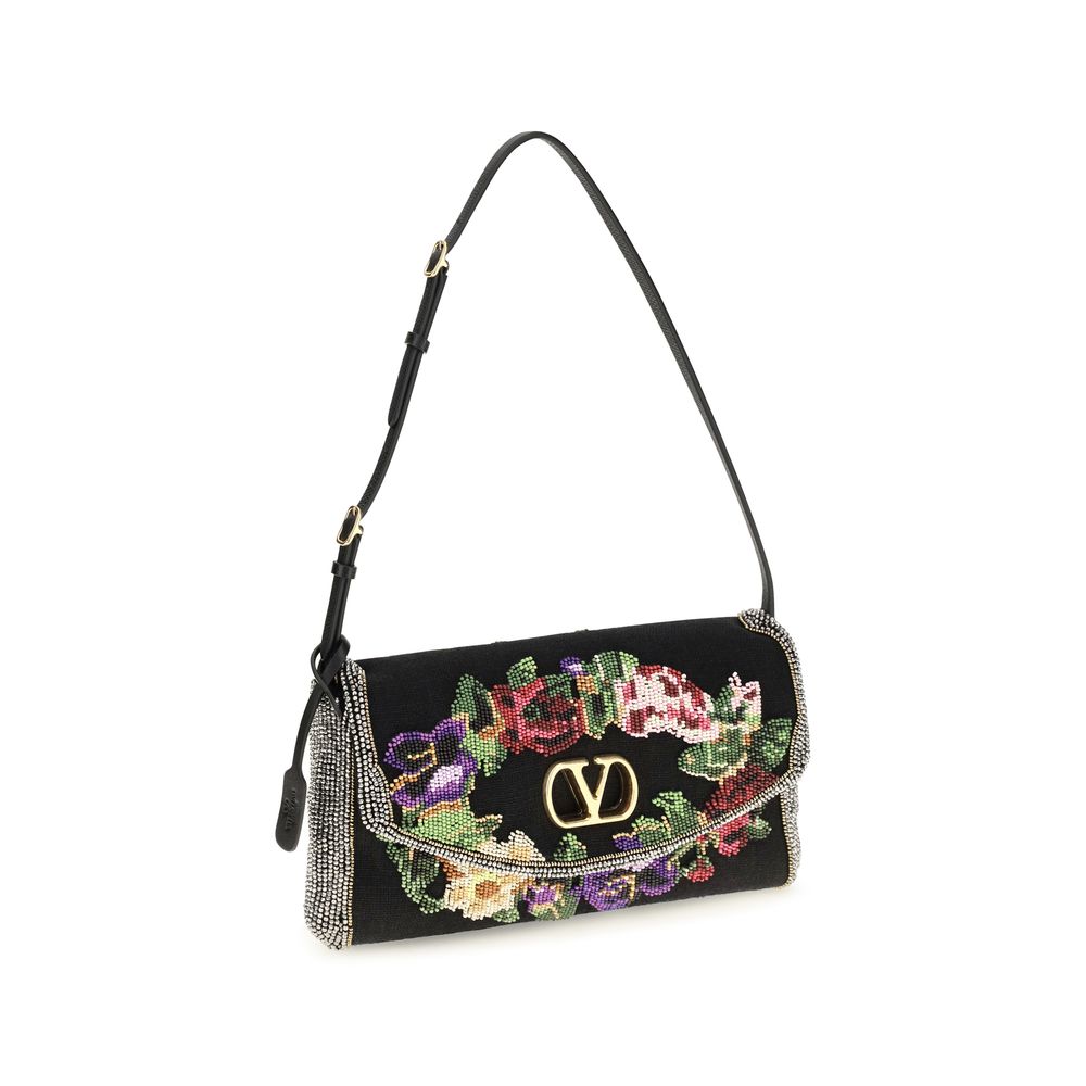 Devain Small Embroidered Shoulder Bag