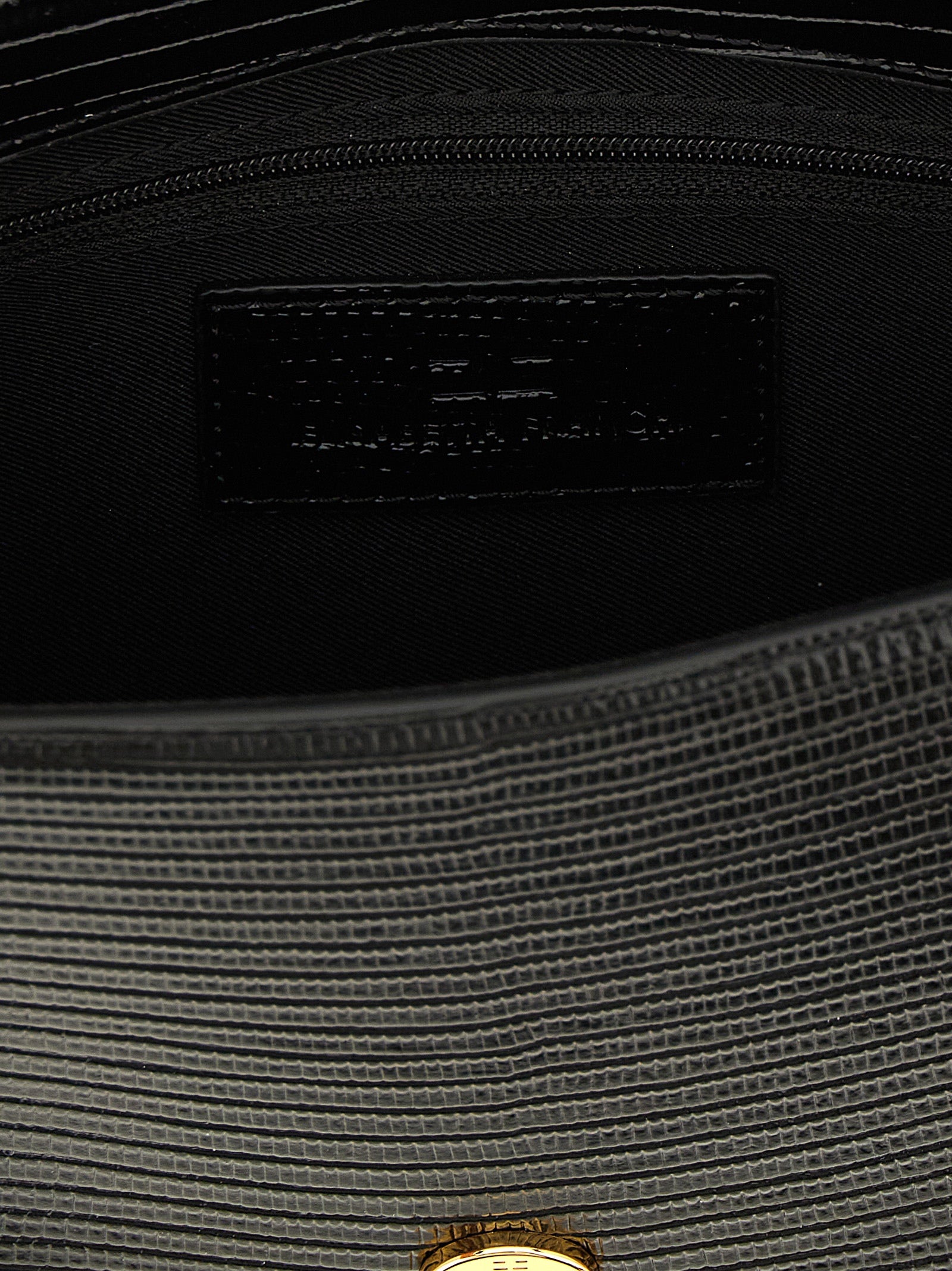 Black Polyester Clutch Bag