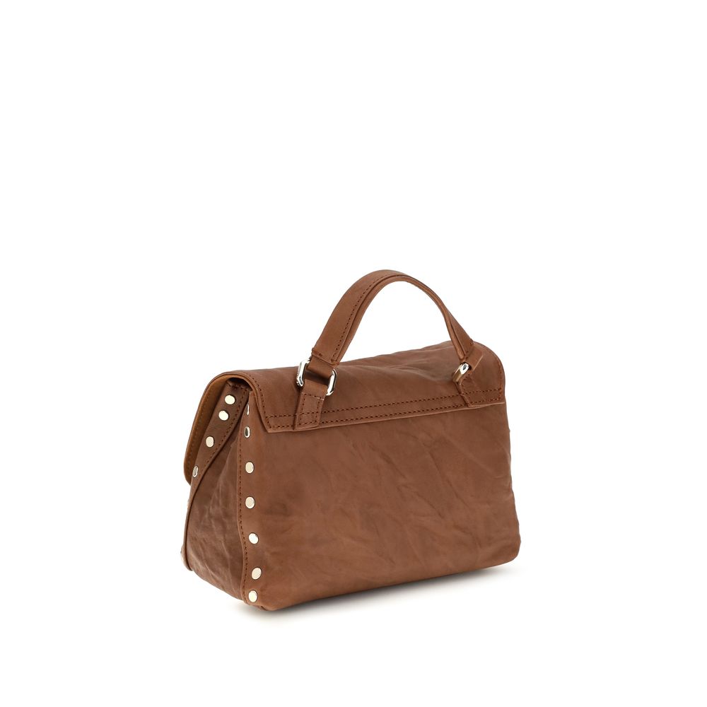 Brown Suede Leather Handbag