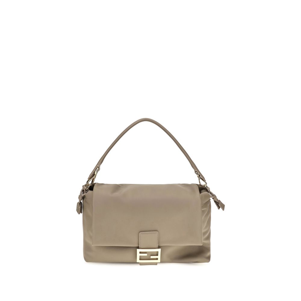 Beige Lamb Ovis Aries Shoulder Bag