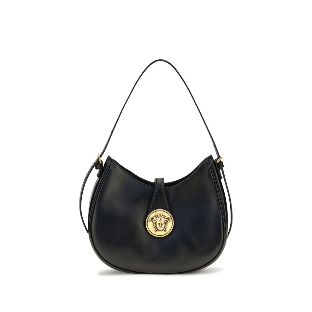 Versace Small Emblème Hobo lambskin Shoulder Bag