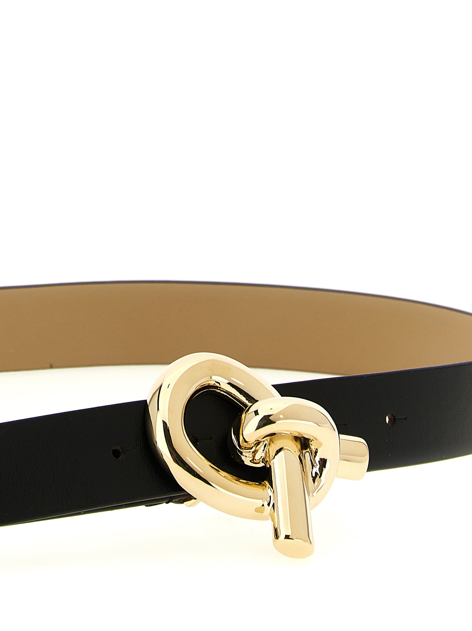 Black Leather Thin Belt