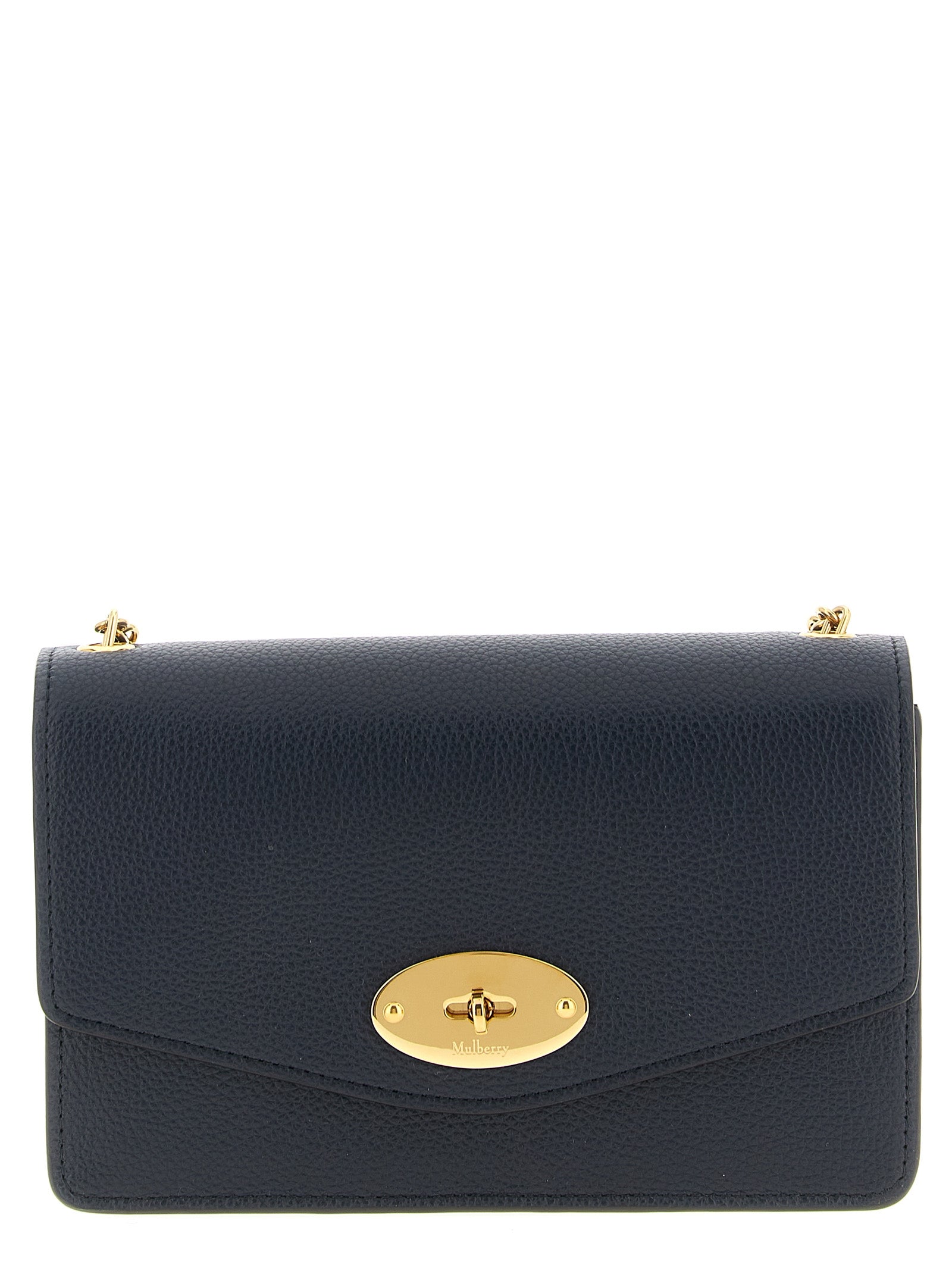 Blue Calfskin Crossbody Bag
