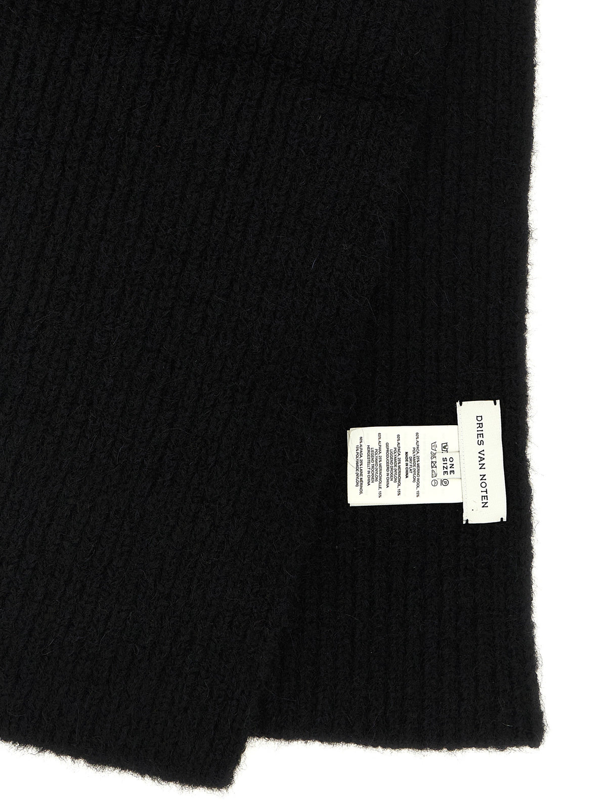 Black Wool Foulard
