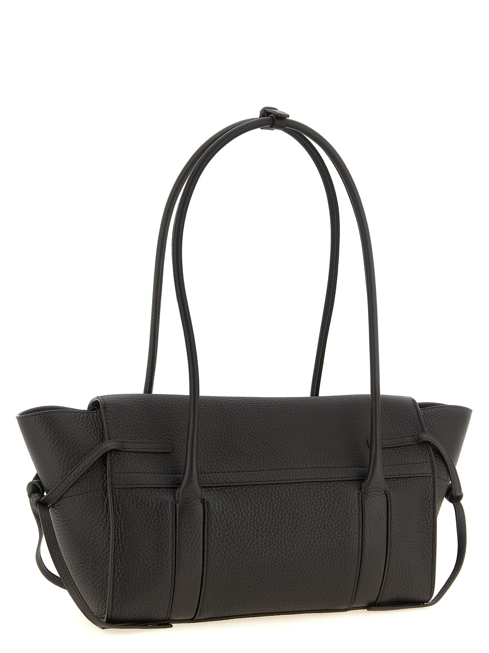 Black Calfskin Shoulder Bag
