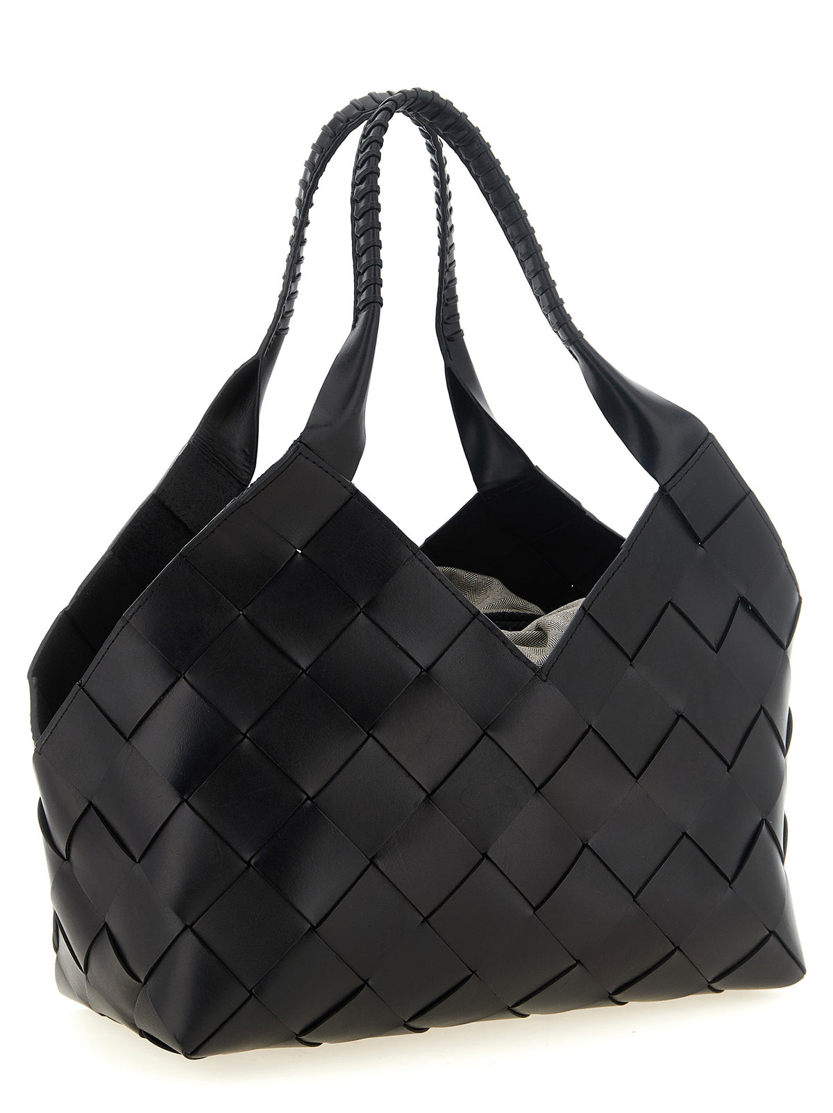 Black Calfskin Shoulder Bag