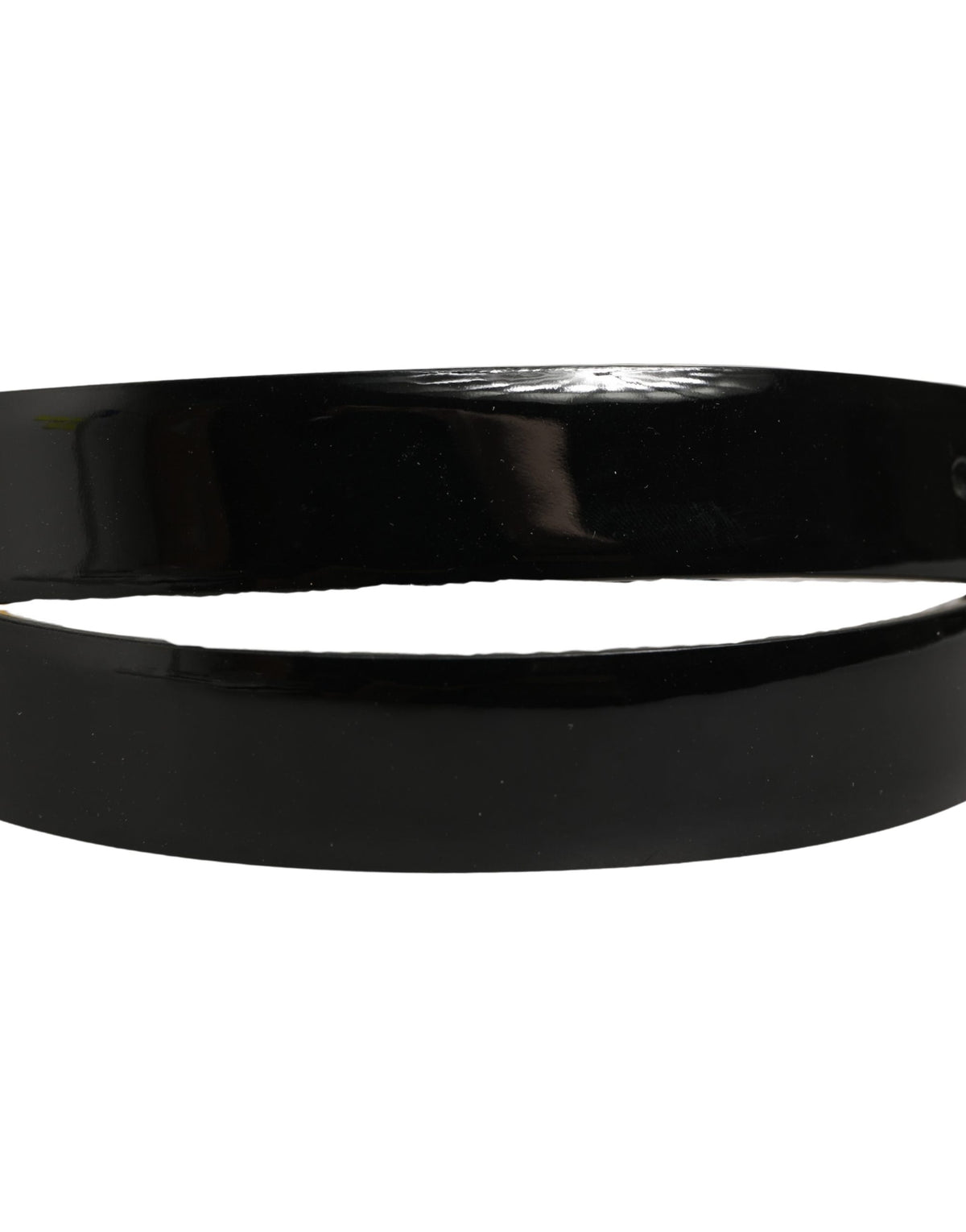 Black Classic Leather Gold Tone Buckle Belt