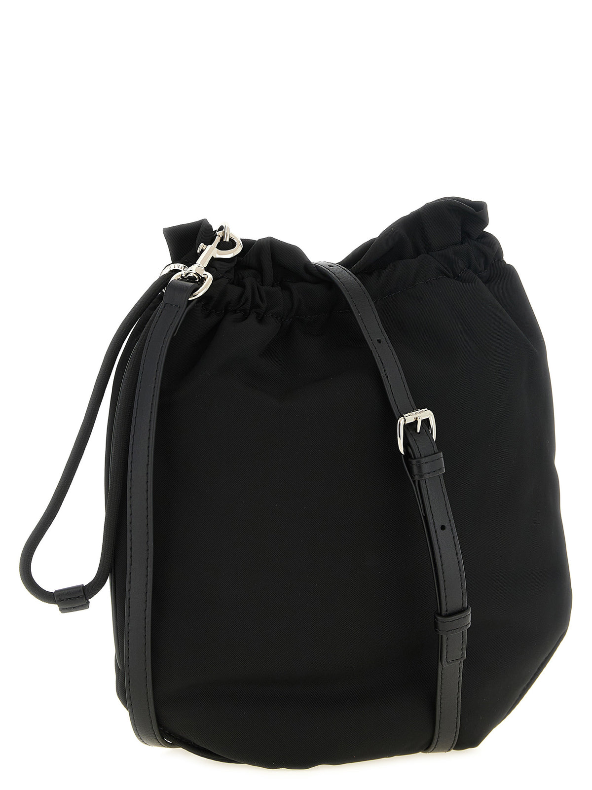 Black Polyester Clutch Bag