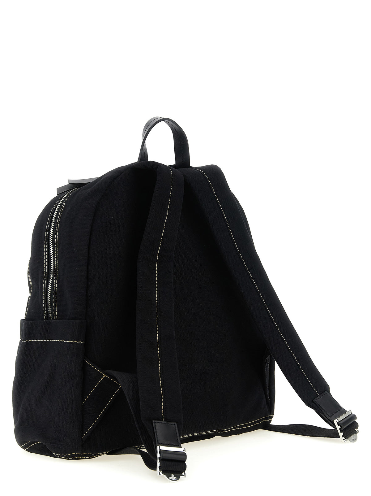 Black Cotton Backpack