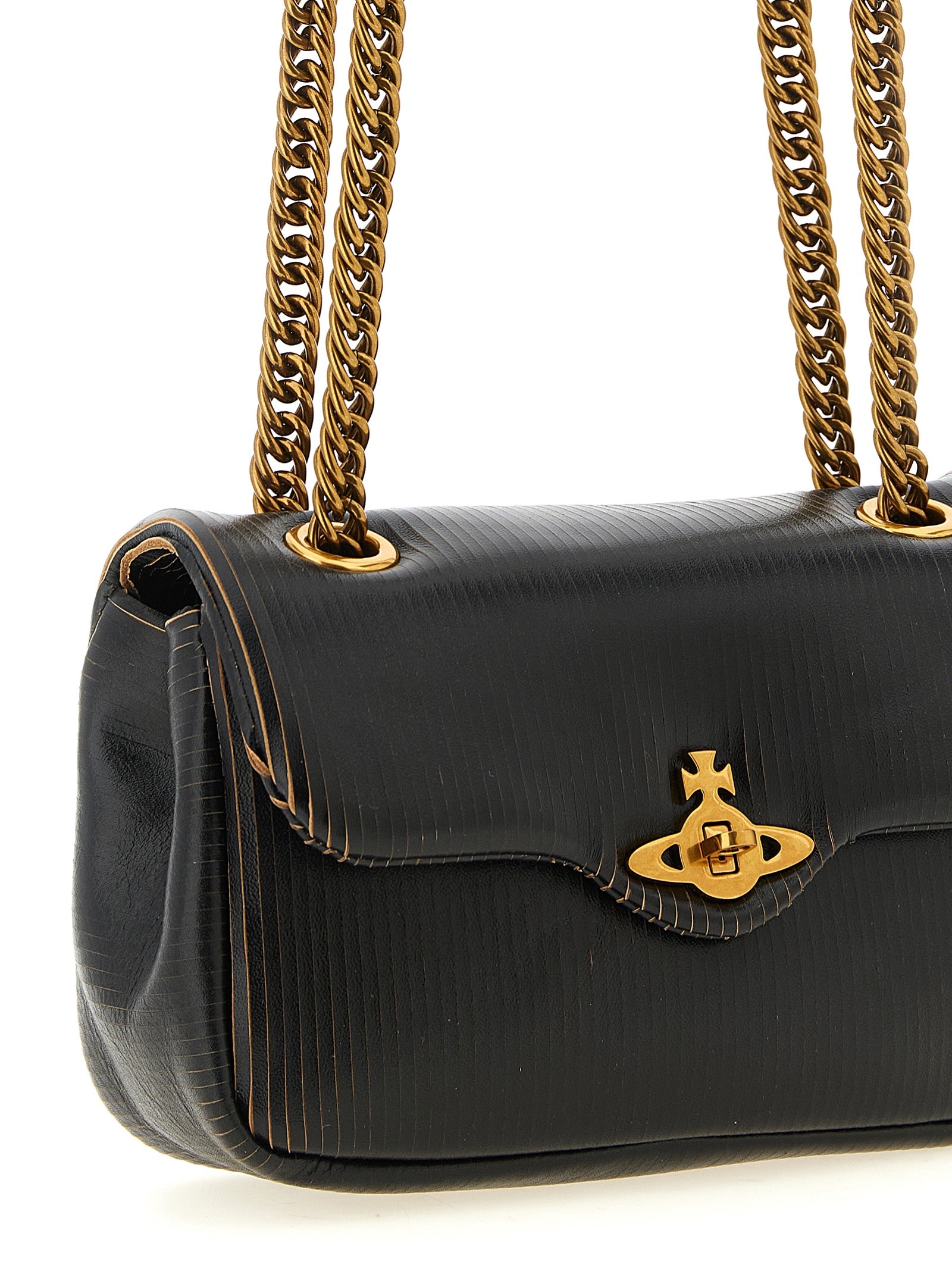 Black Calfskin Shoulder Bag