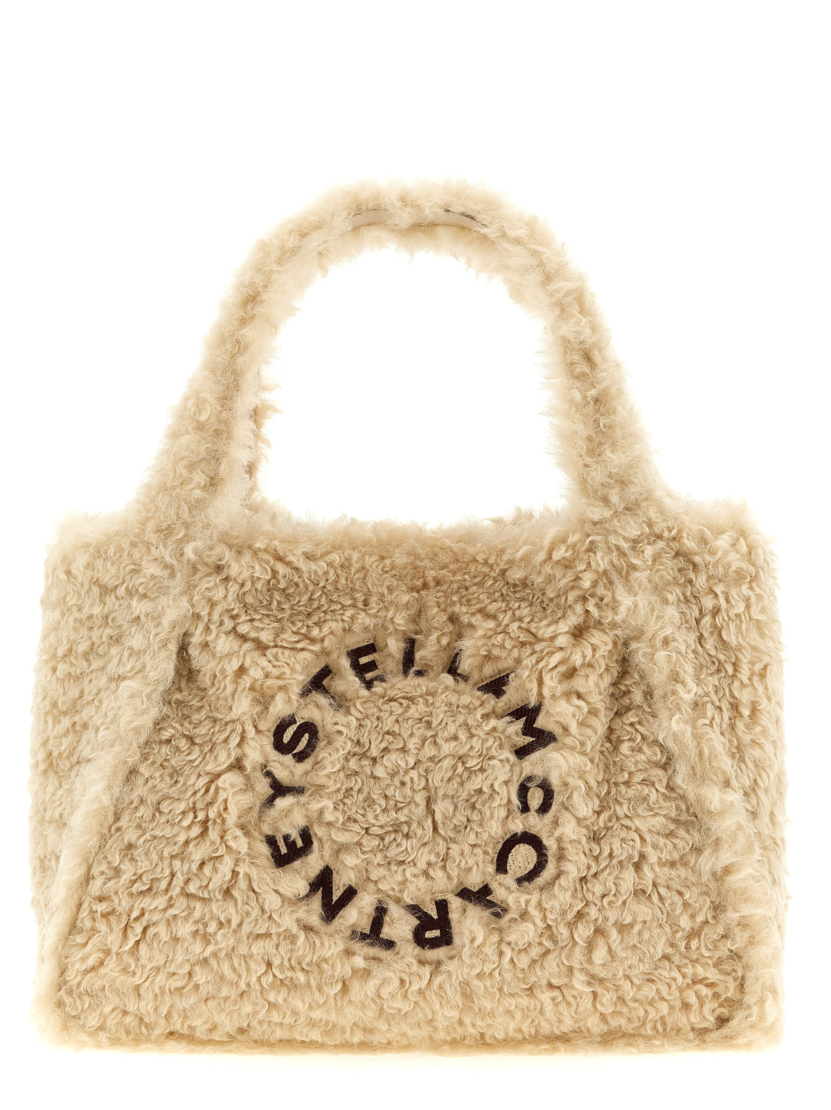Beige Polyester Tote Bag