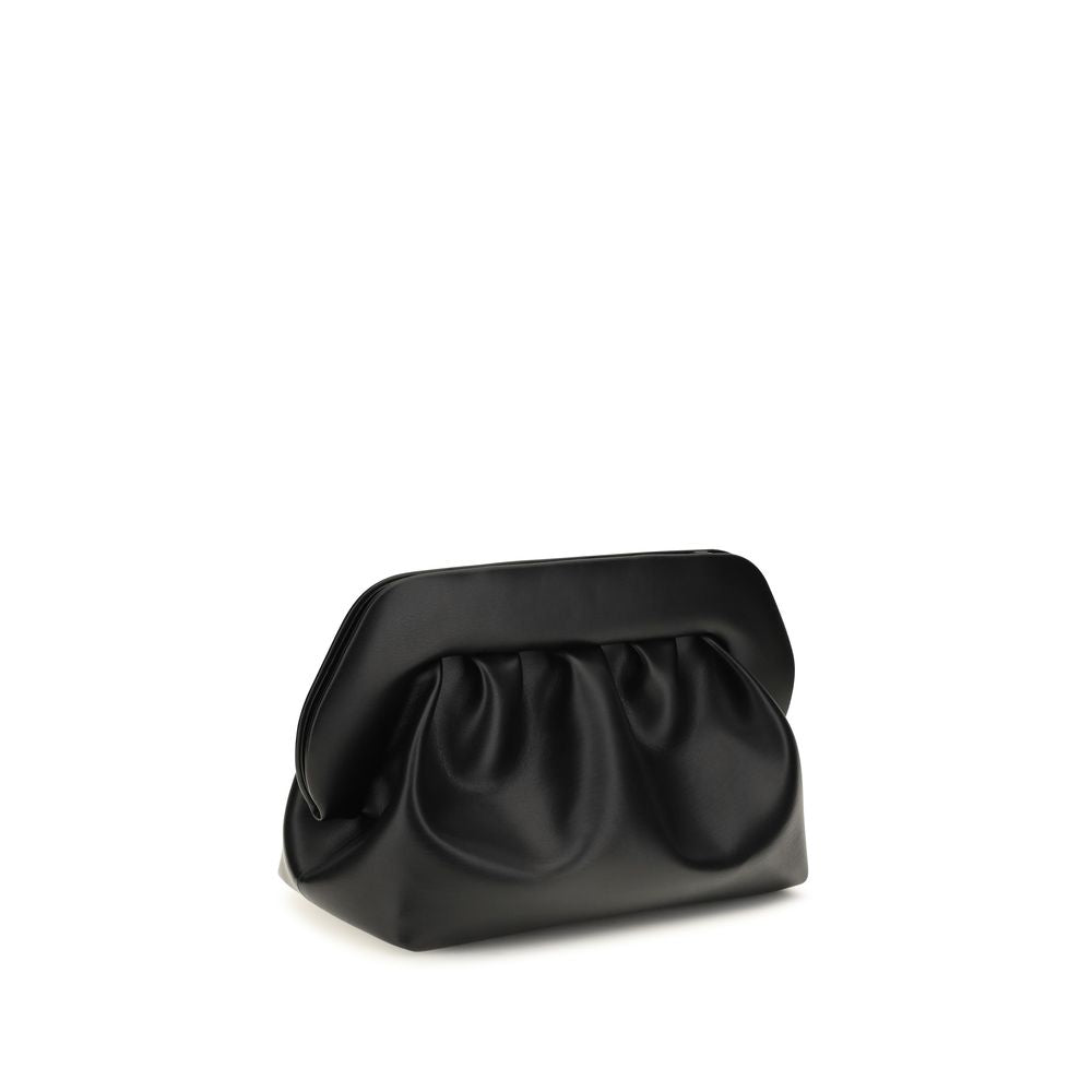 Black Vegan Leather Clutch Bag