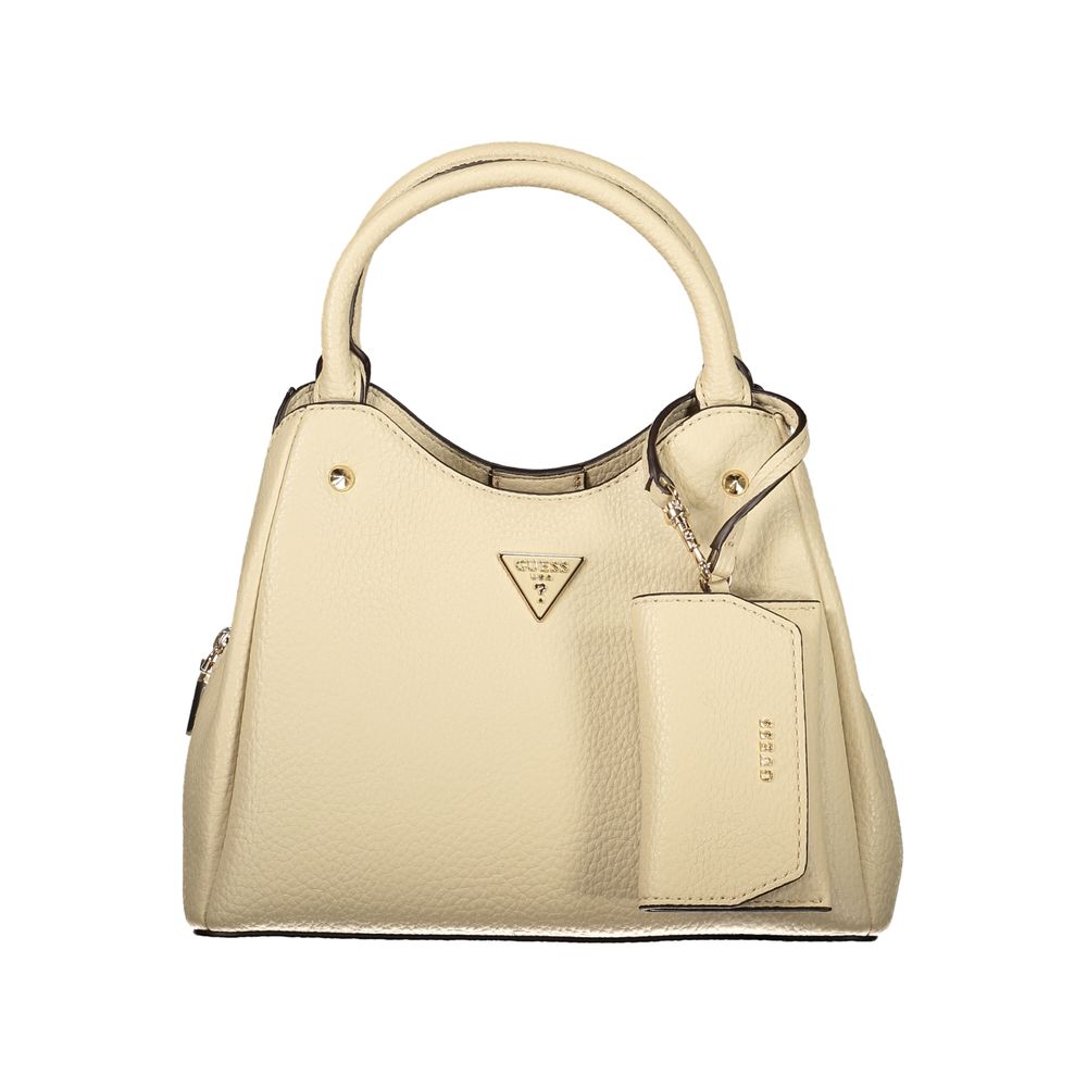 Beige Polyurethane Women's Bag
