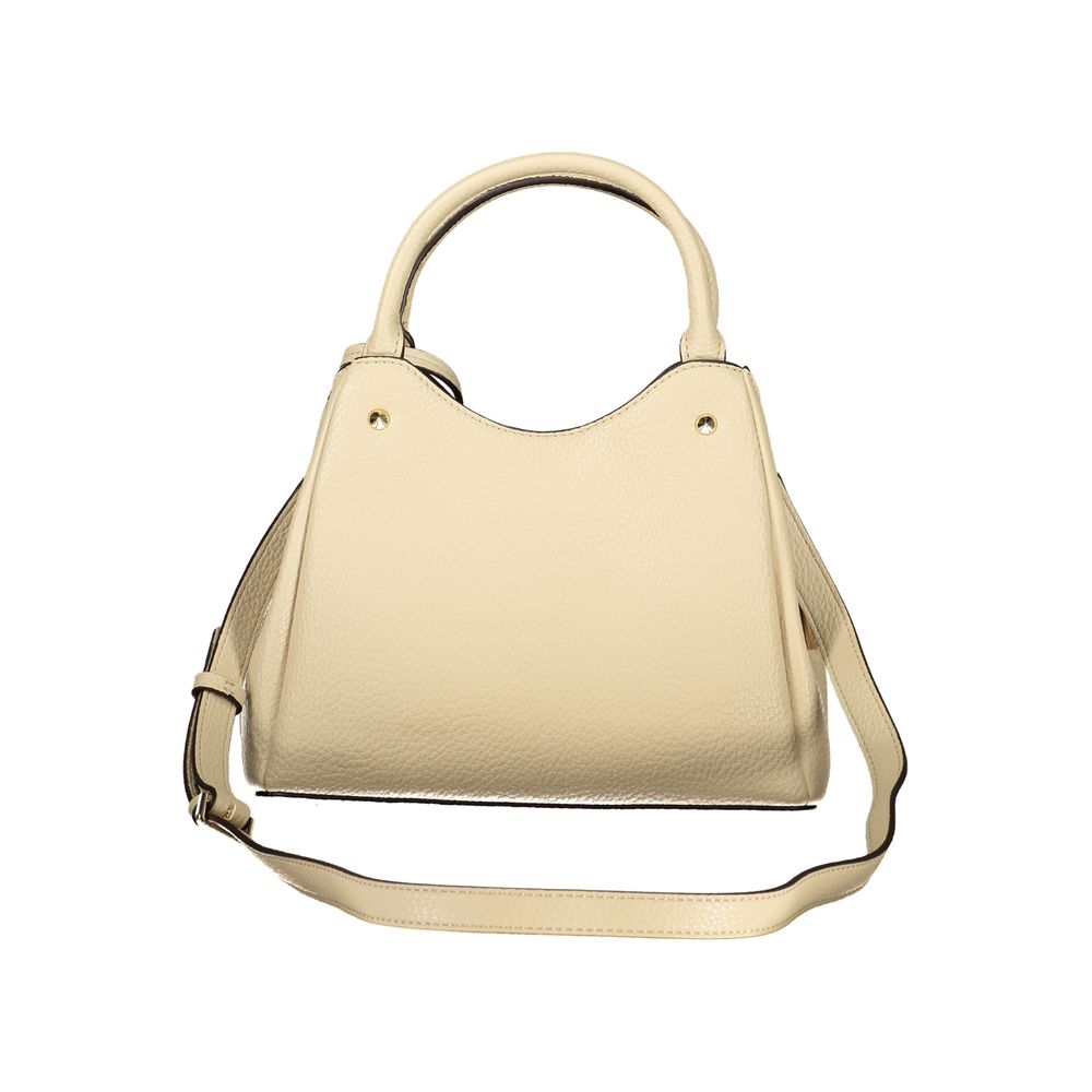 Beige Polyurethane Women's Bag