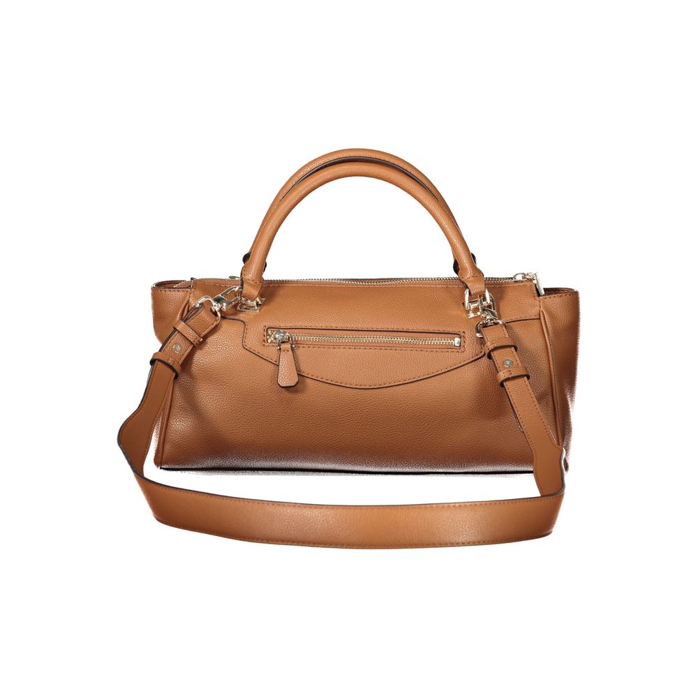 Brown Polyurethane Women's Bag
