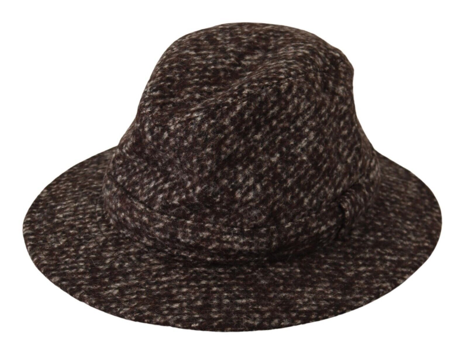 Gray Melange Blended Textured Tweed Hat