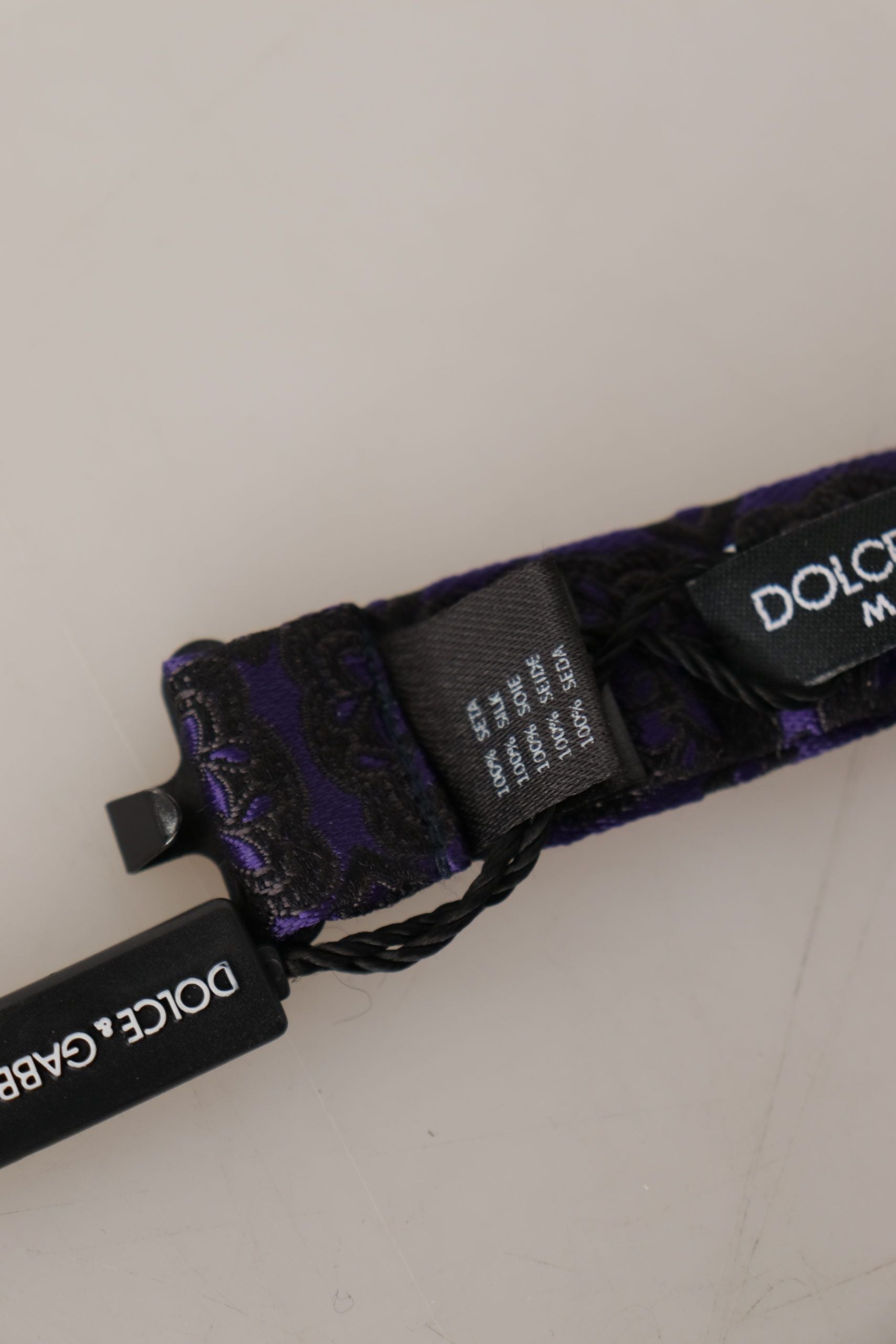 Blue Geometric Silk Adjustable Neck Papillon Tie