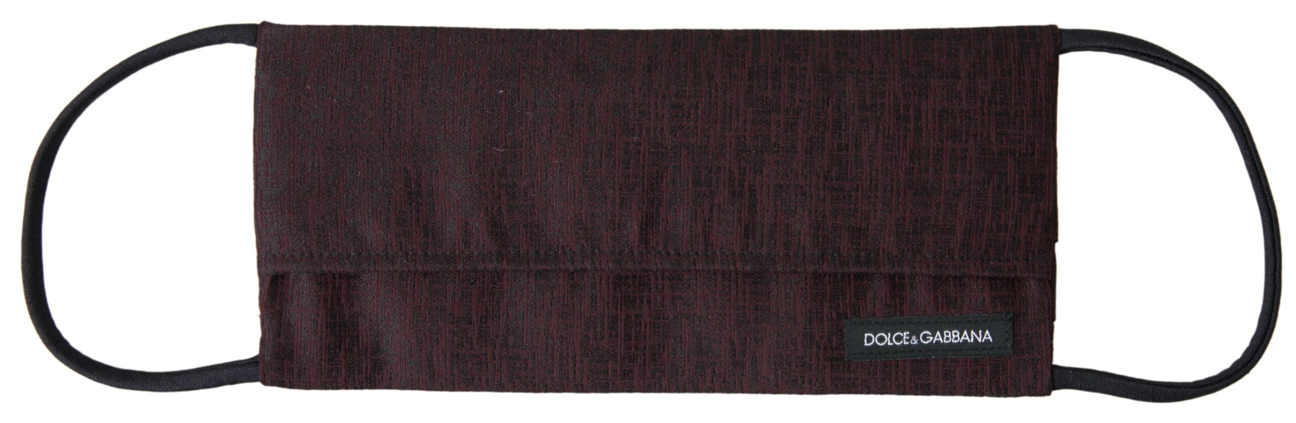 Maroon Pleated Elastic Ear Strap Face Mask