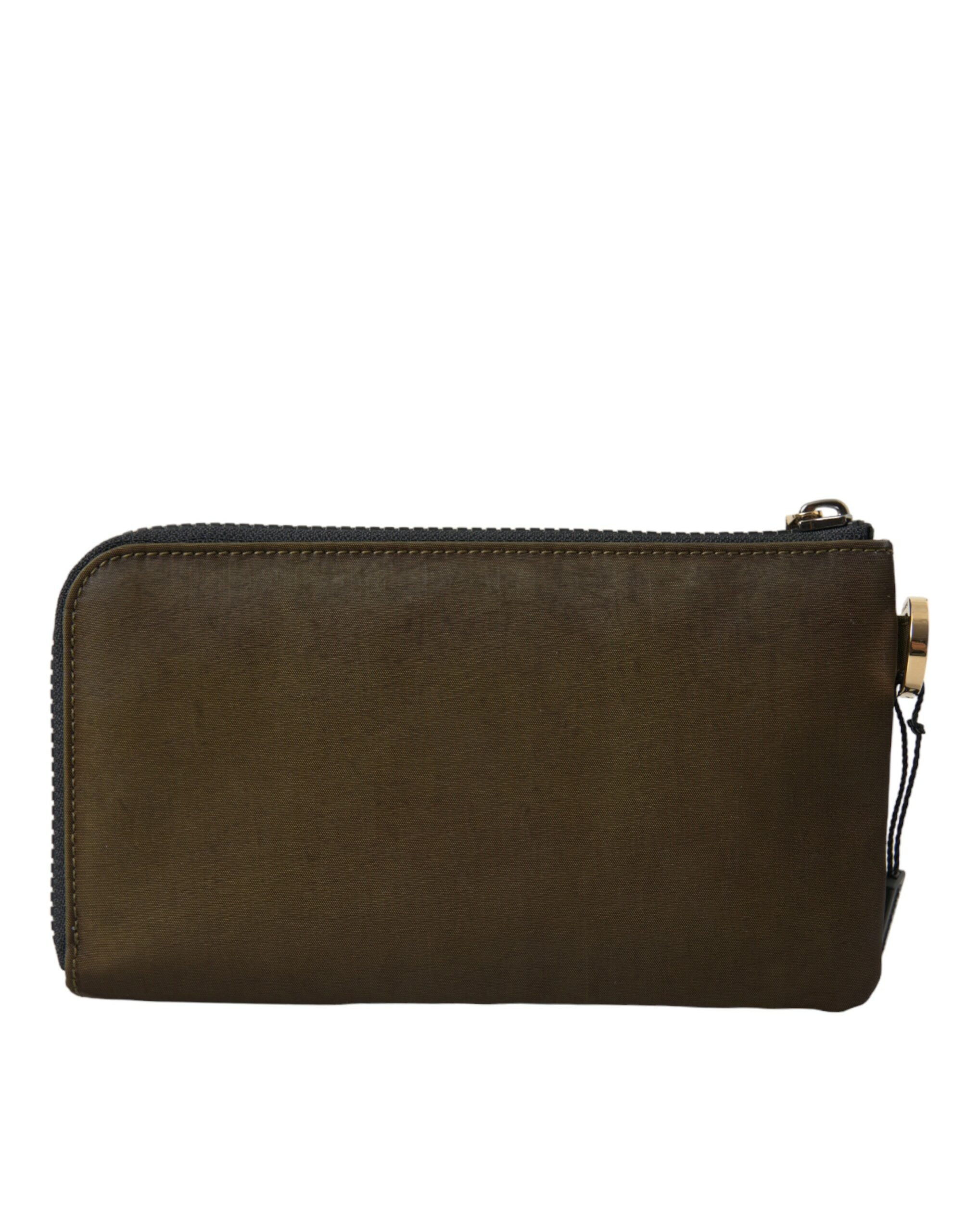 Dark Green Nylon Logo Multifunctional Kit 2 Pcs Set Bags