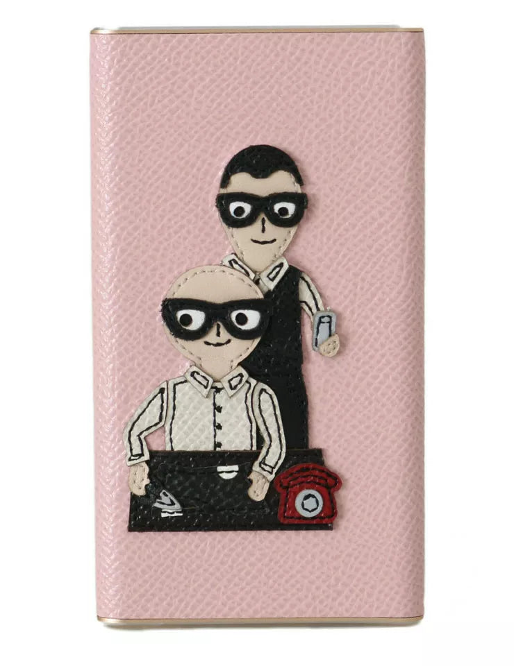 Charger USB Pink Leather #DGFAMILY Power Bank