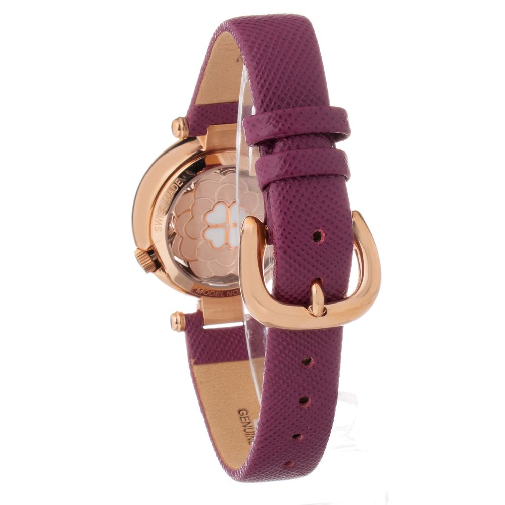Purple Leather Dress Watch