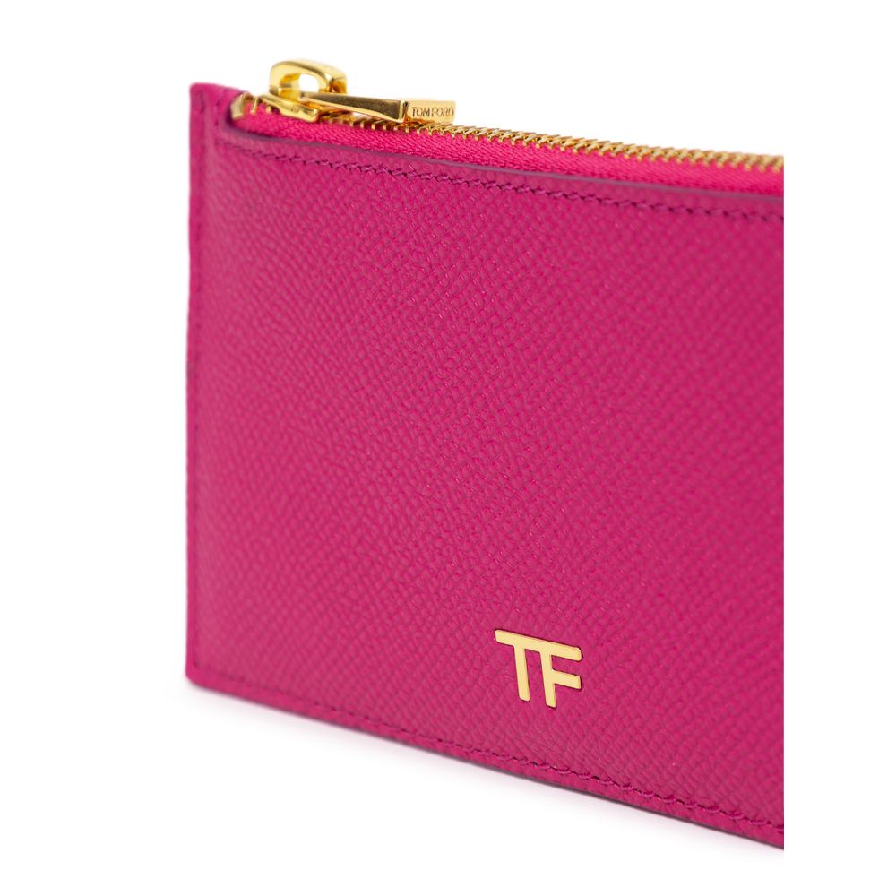 Fuchsia Leather Cardholder