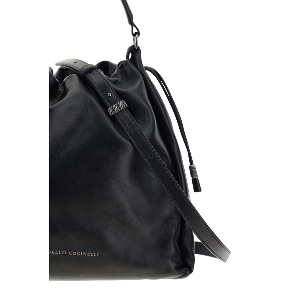 Black Calf Leather Bos Taurus Shoulder Bag