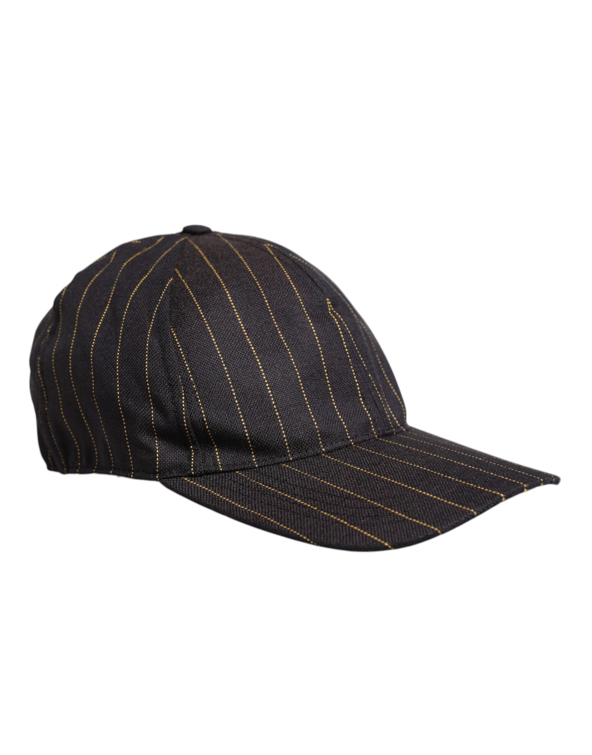 Brown Stripes Cotton 6 Panels Baseball Cap