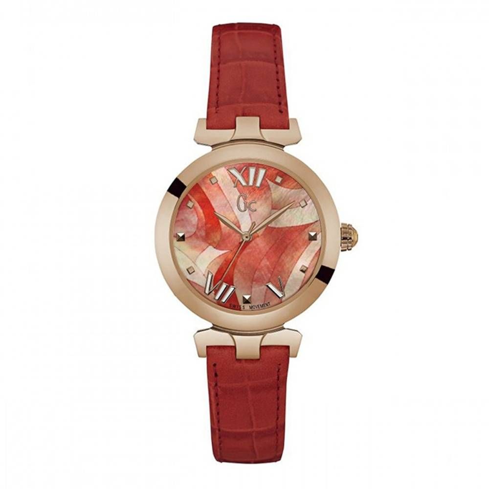 Orange Leather Dress Watch