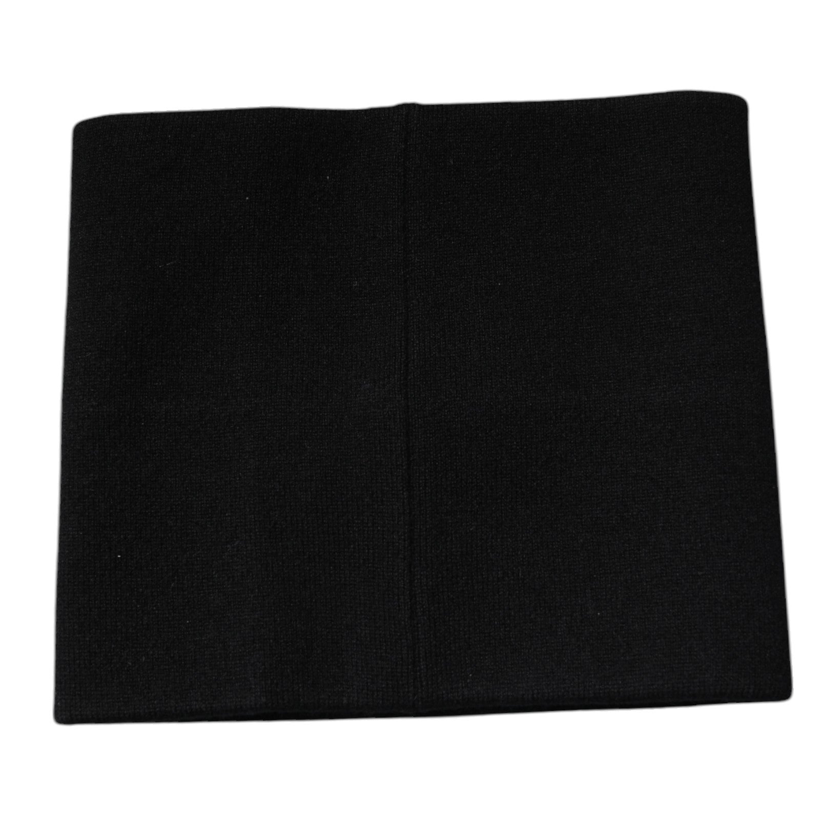 Black Cashmere Knitted Square Handkerchief Scarf