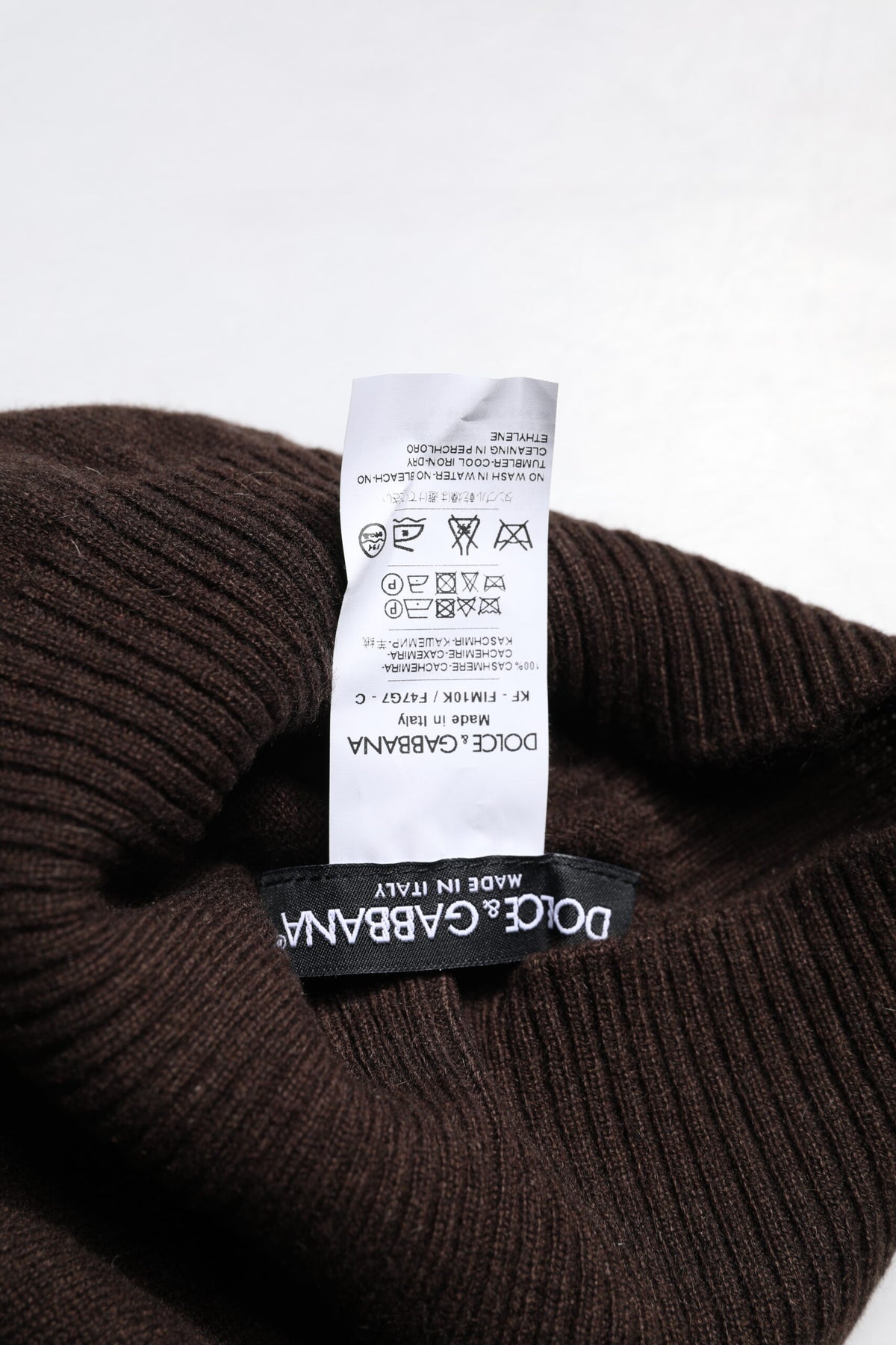 Brown Cashmere Knitted Neck Warmer Foulard Scarf