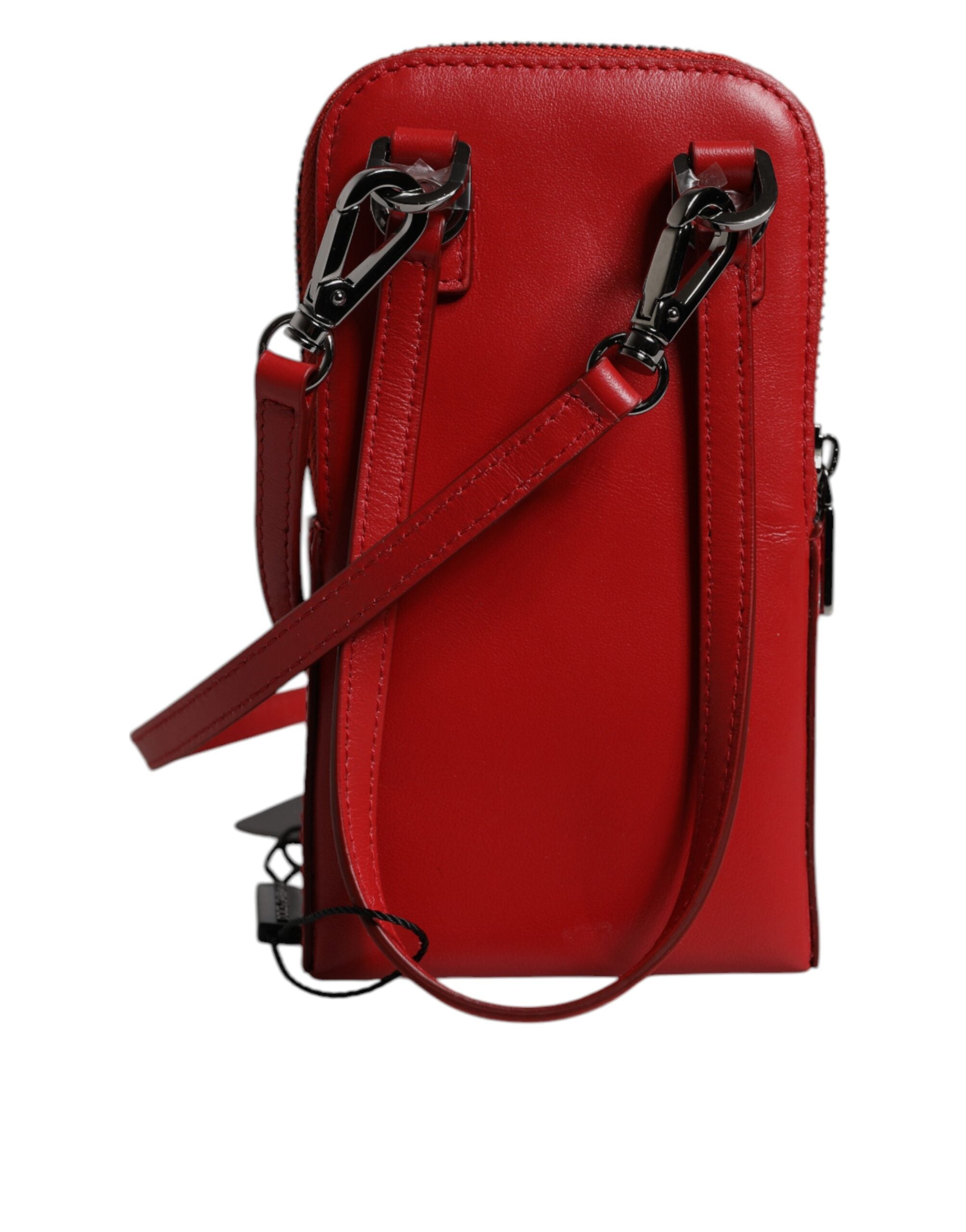 Red Leather Purse Phone Sling Crossbody Neck Strap Bag