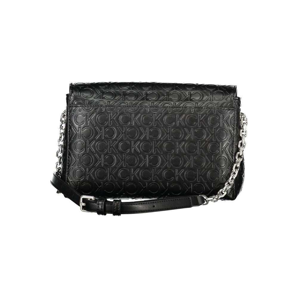 Black Polyester Women's Shoulder Bag
