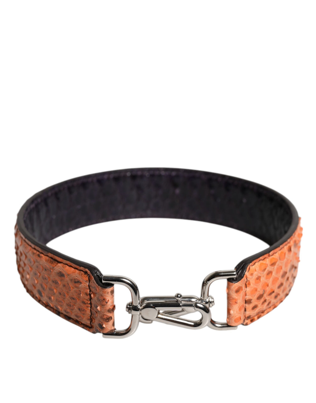 Black Beige Exotic Leather Bag Shoulder Strap