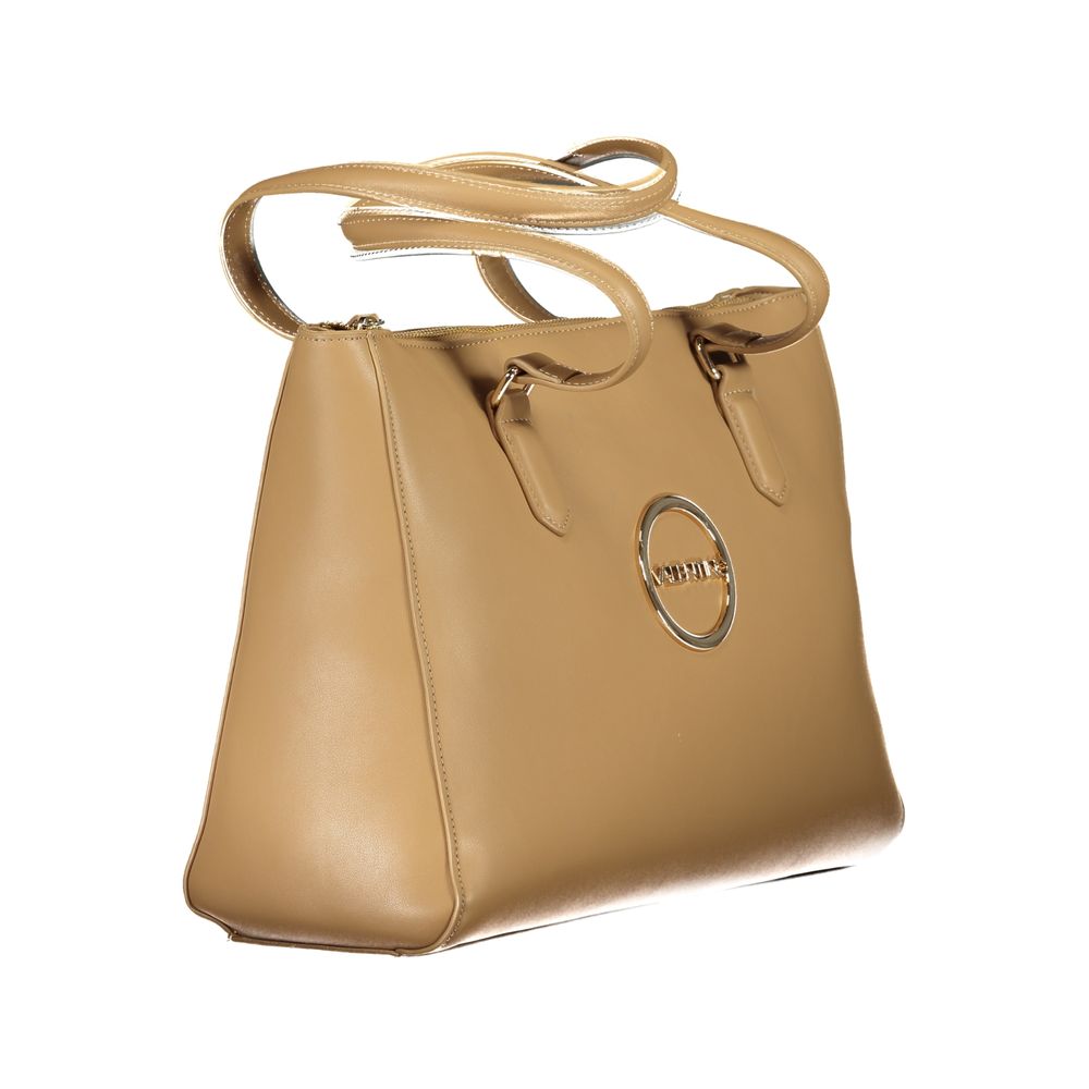 Beige Polyurethane Women's Bag