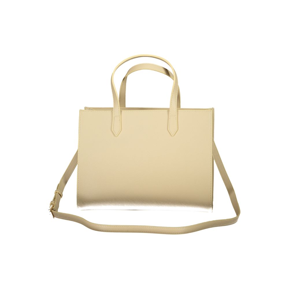 Beige Polyurethane Women's Bag