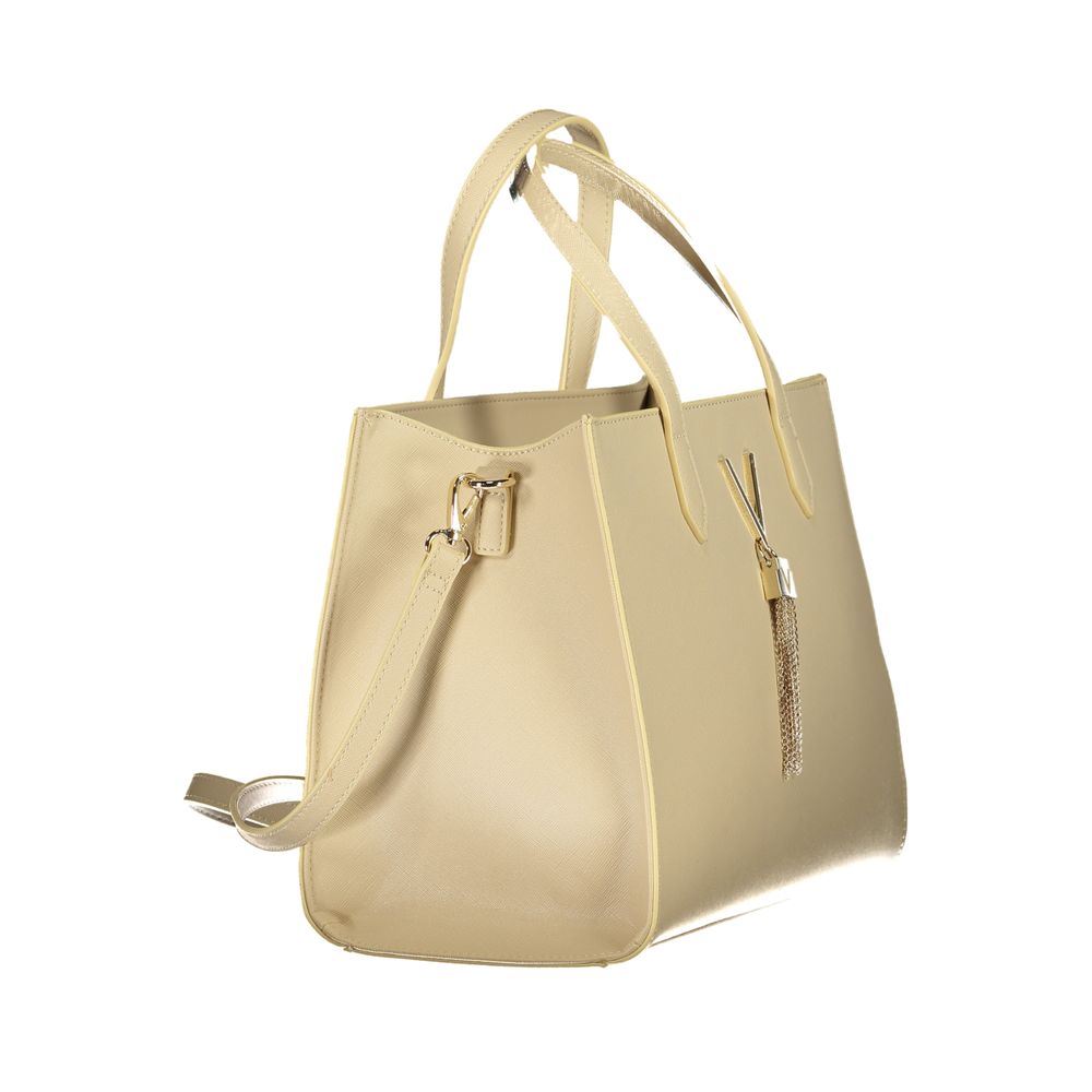 Beige Polyurethane Women's Bag