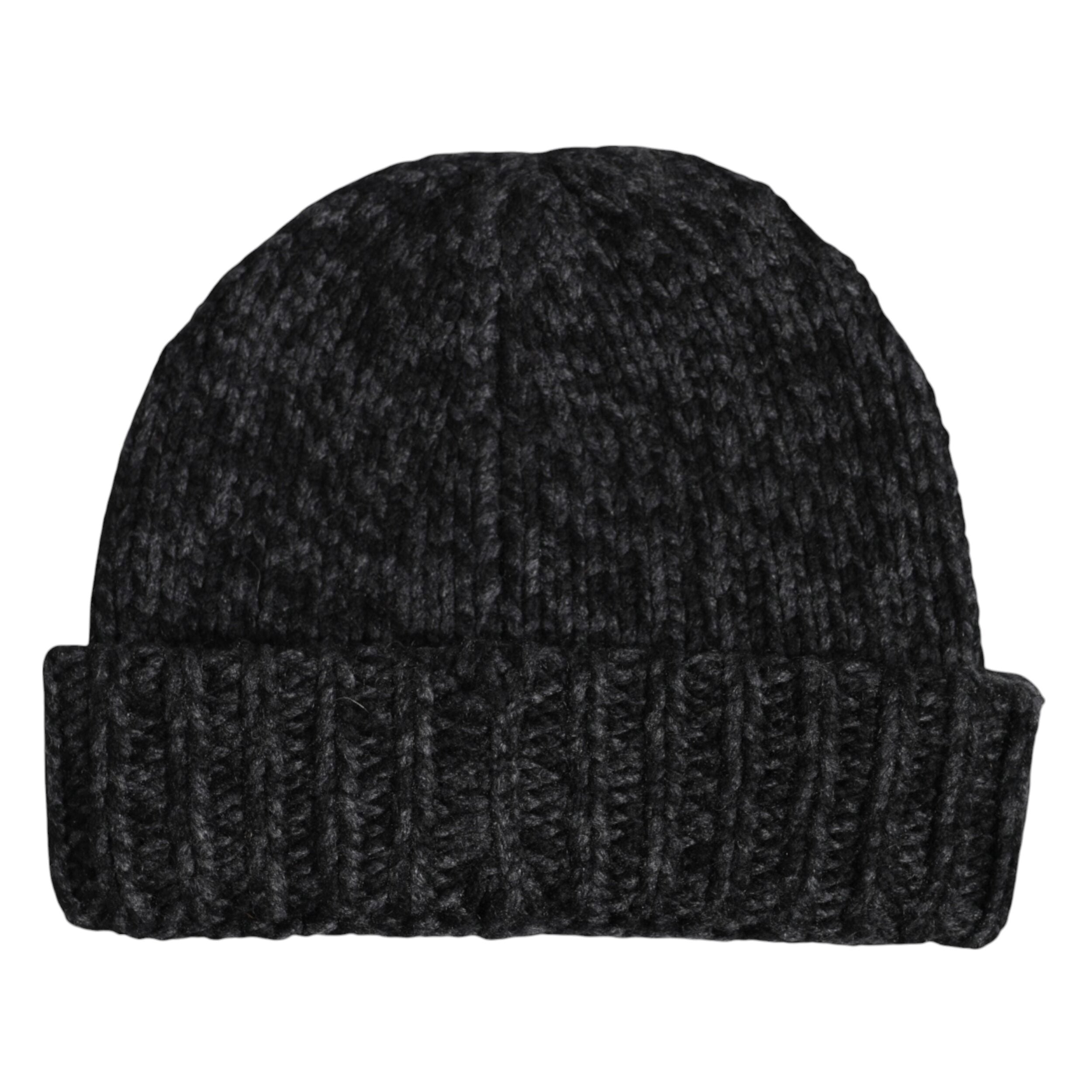 Gray Cashmere Knitted Winter Beanie Hat
