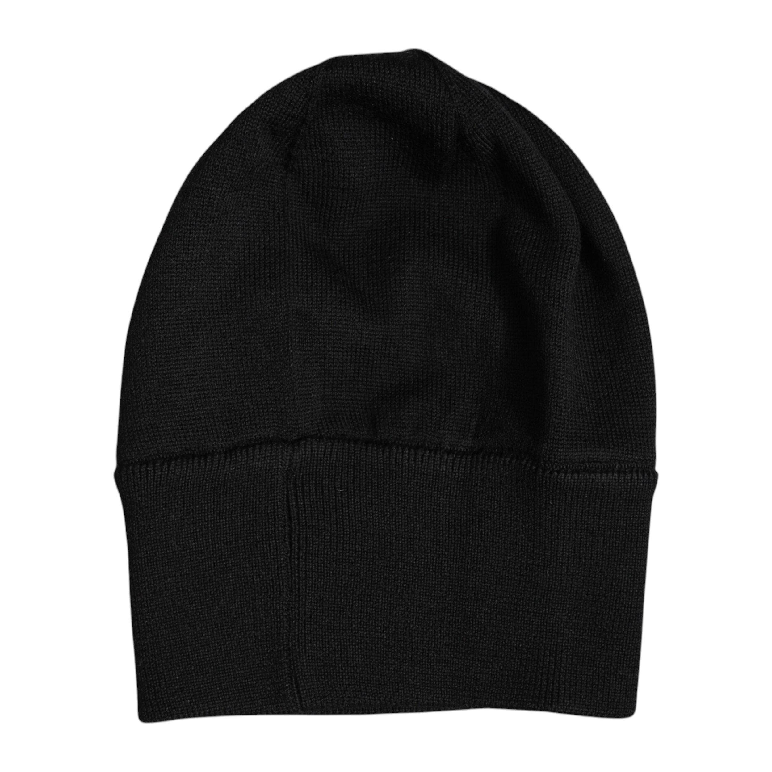 Black #DGLOVESLONDON Knitted Beanie Hat