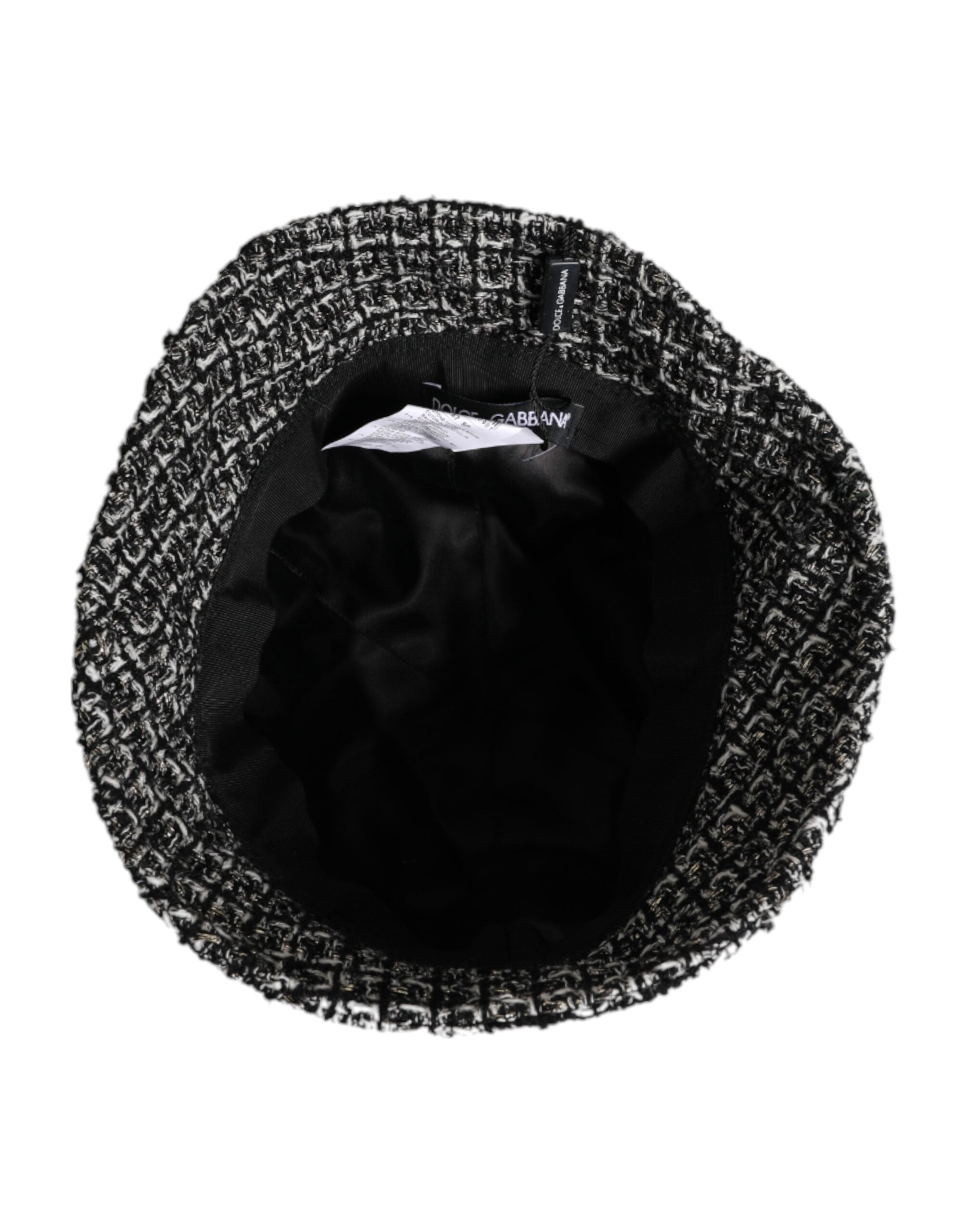 Black Cotton Blend Bucket Hat